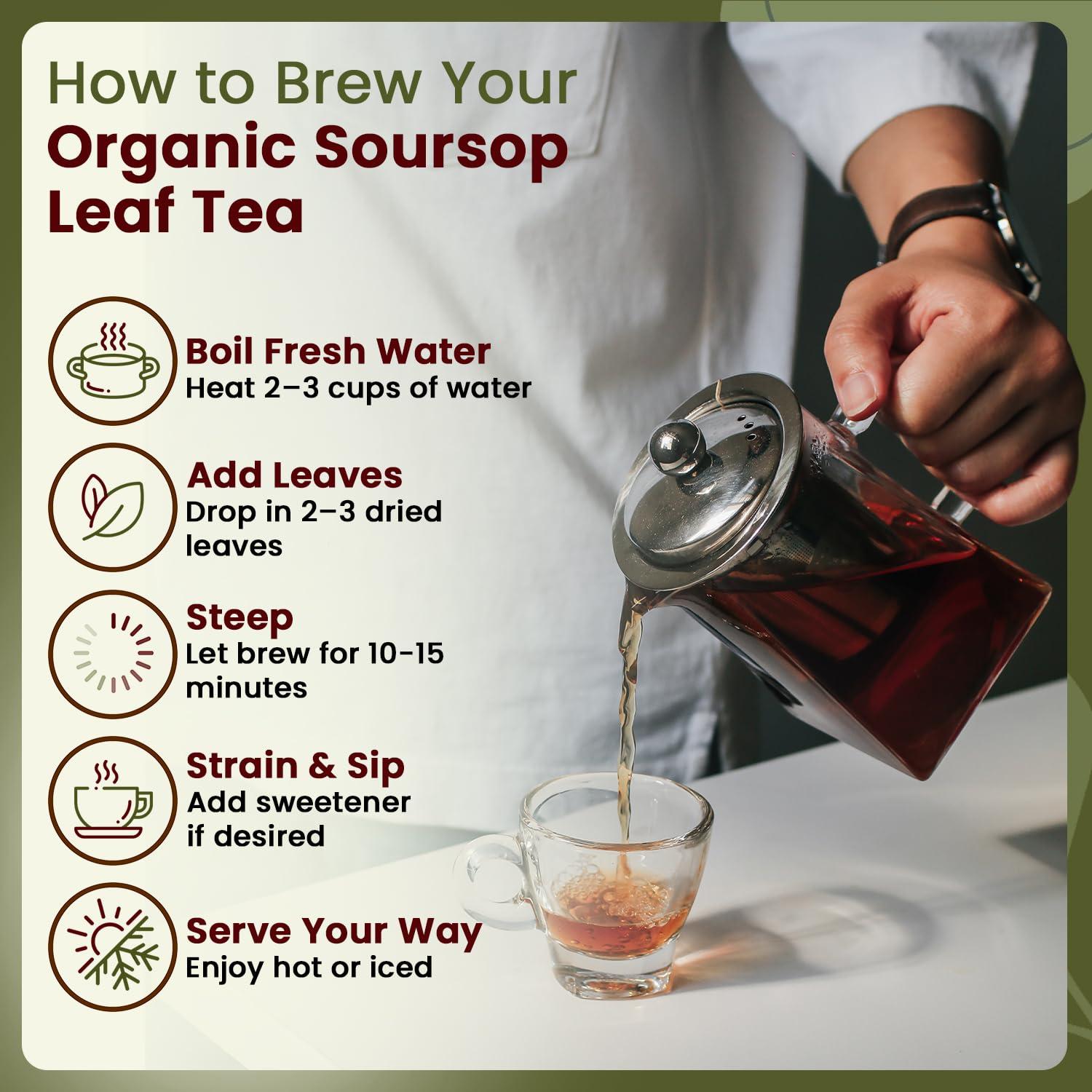 Hojas de Soursop Secas Orgánicas Corte Grueso 56.7g - Organic Way