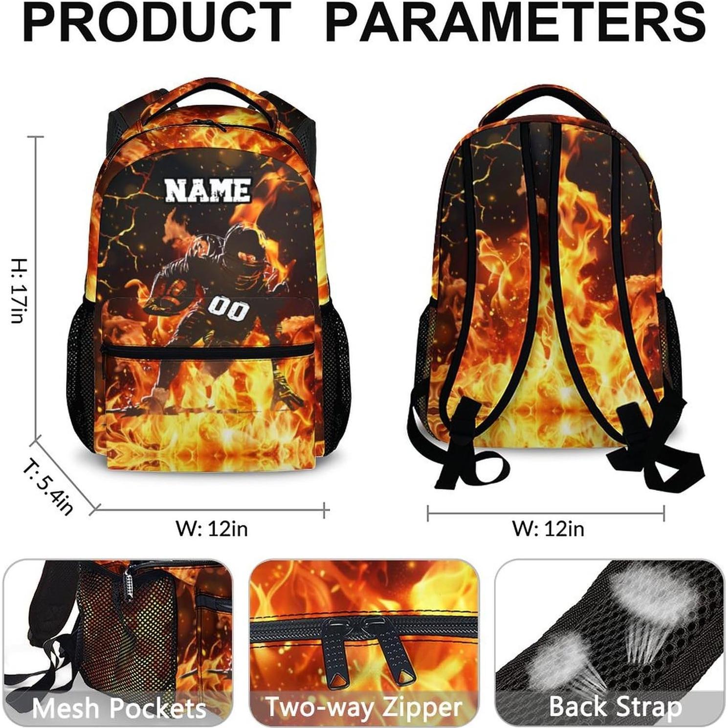 Mochila Escolar Personalizada Niños 43 cm Fútbol Unisex