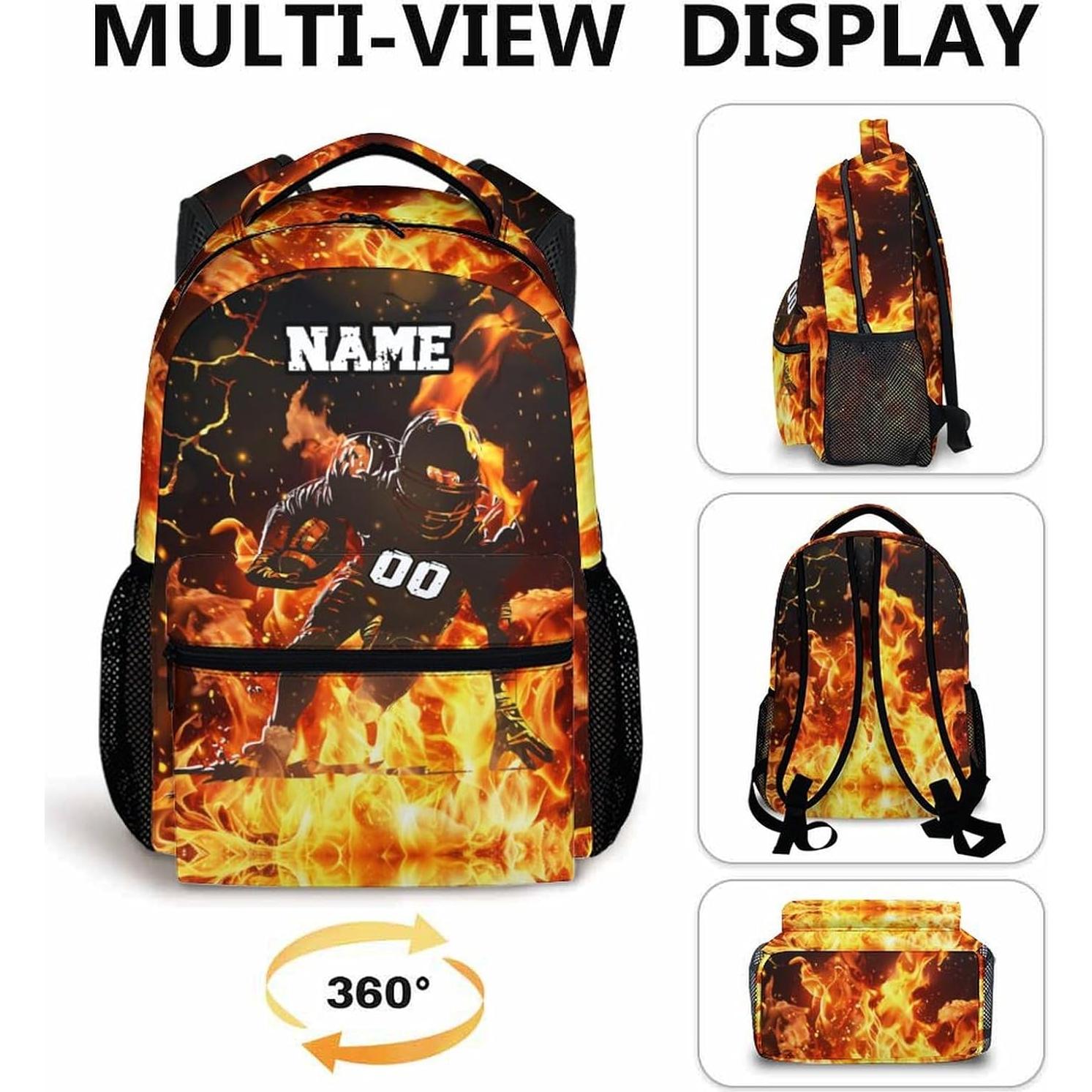 Mochila Escolar Personalizada Niños 43 cm Fútbol Unisex