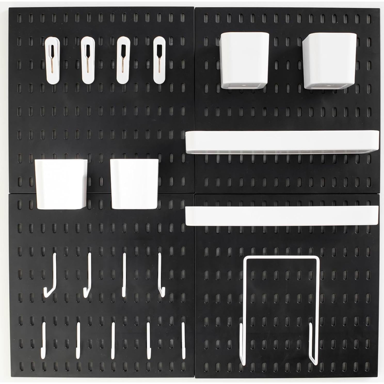 Organizador de Pared RIVTUN - 8 Paneles de Tablero de Clavos 70x110 cm