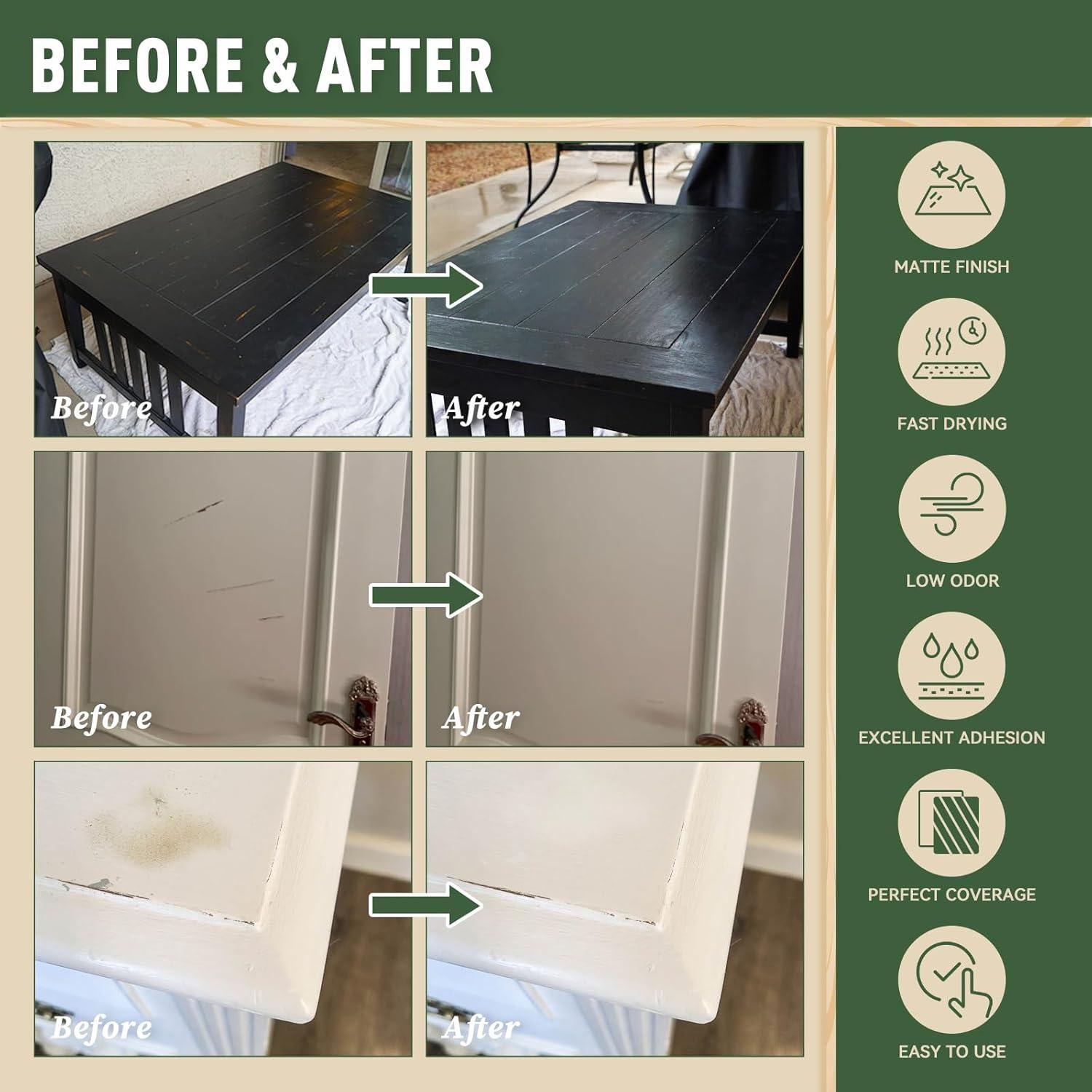 Pintura para Reparación de Madera DWIL 44.36 ml Secado Rápido Negro