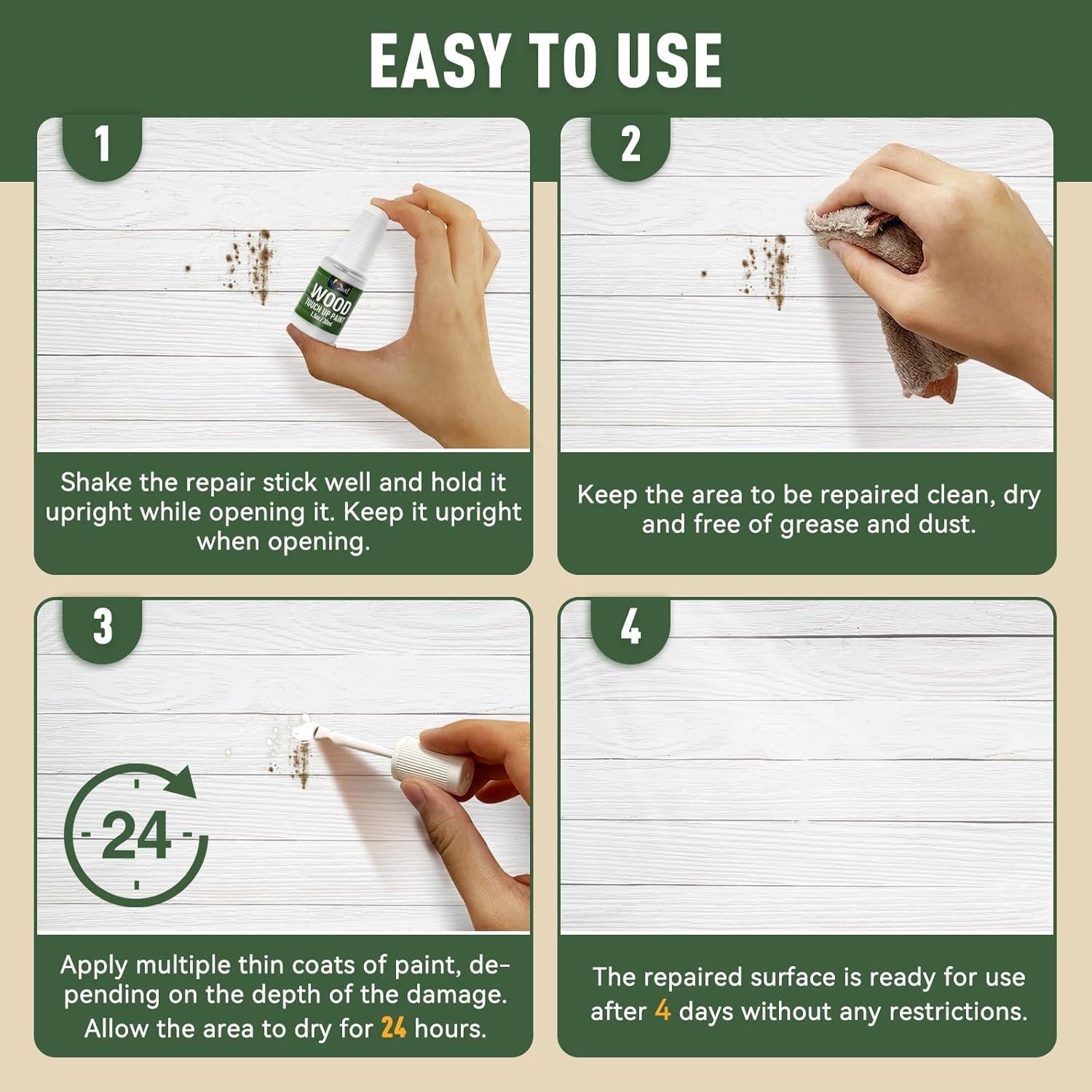 Pintura para Reparación de Madera DWIL 44.36 ml Secado Rápido Negro