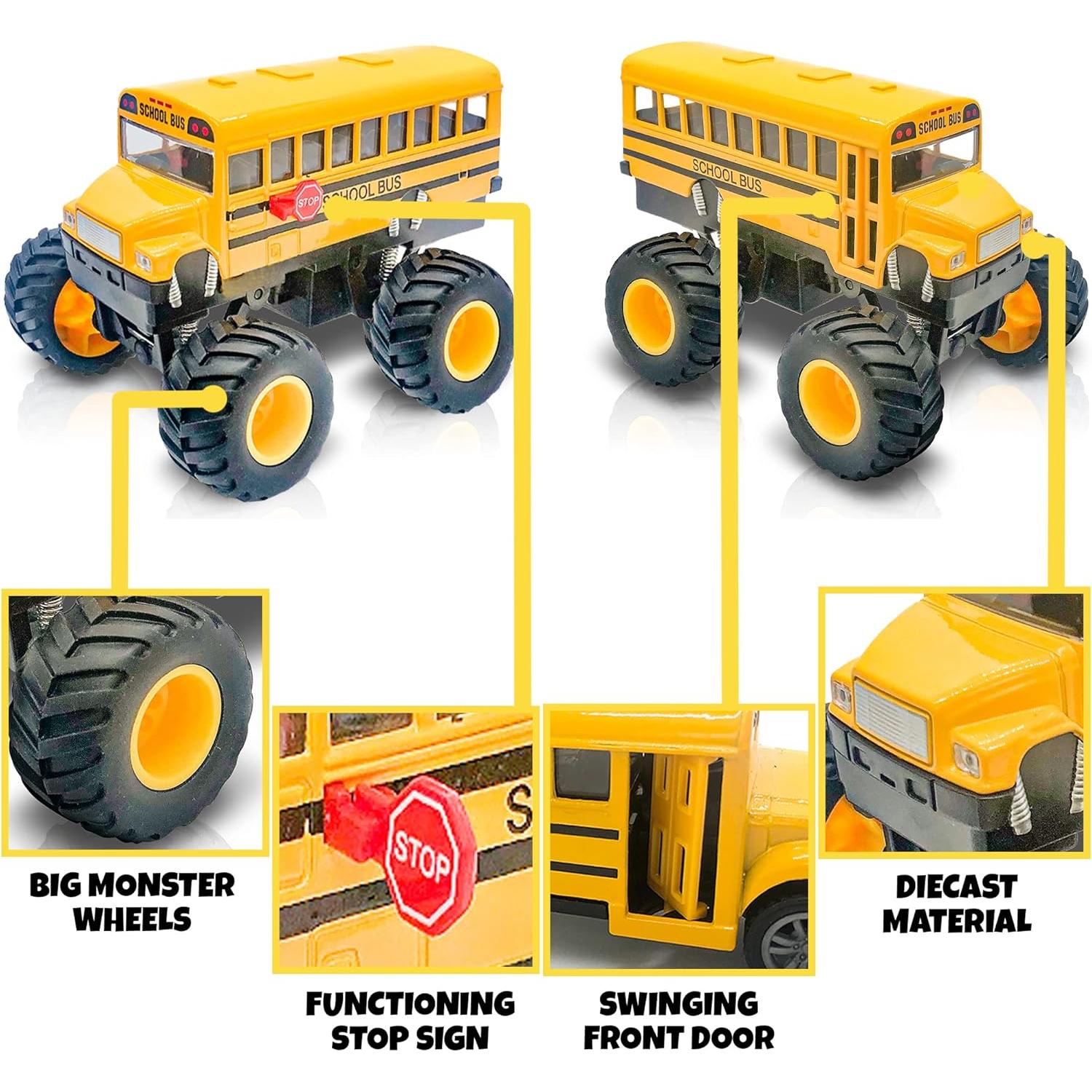 Autobús Escolar Monstruoso ArtCreativity 12.7 cm Retroceso