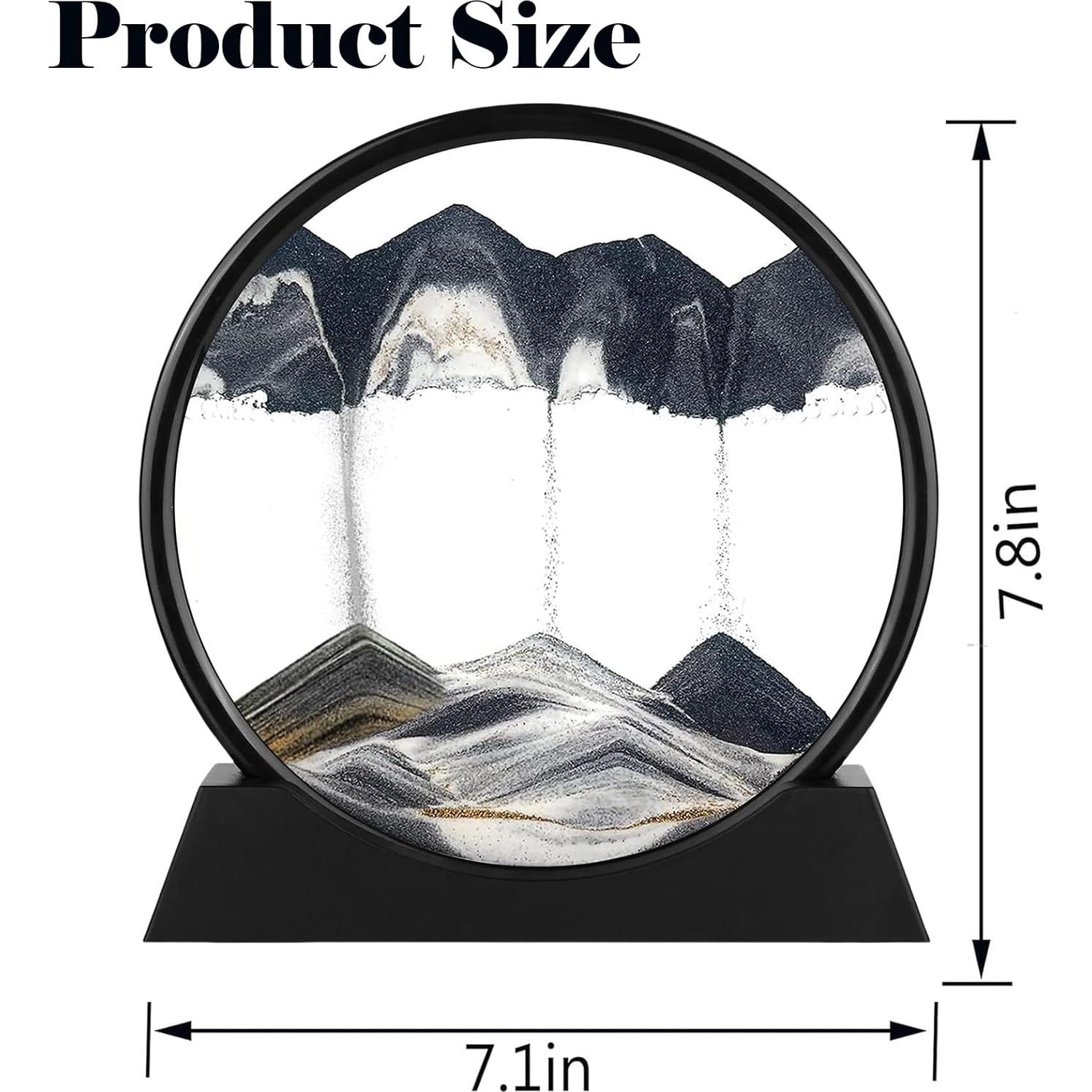 Pintura de Arena Móvil 3D GEKETY - 17.78 cm Negro