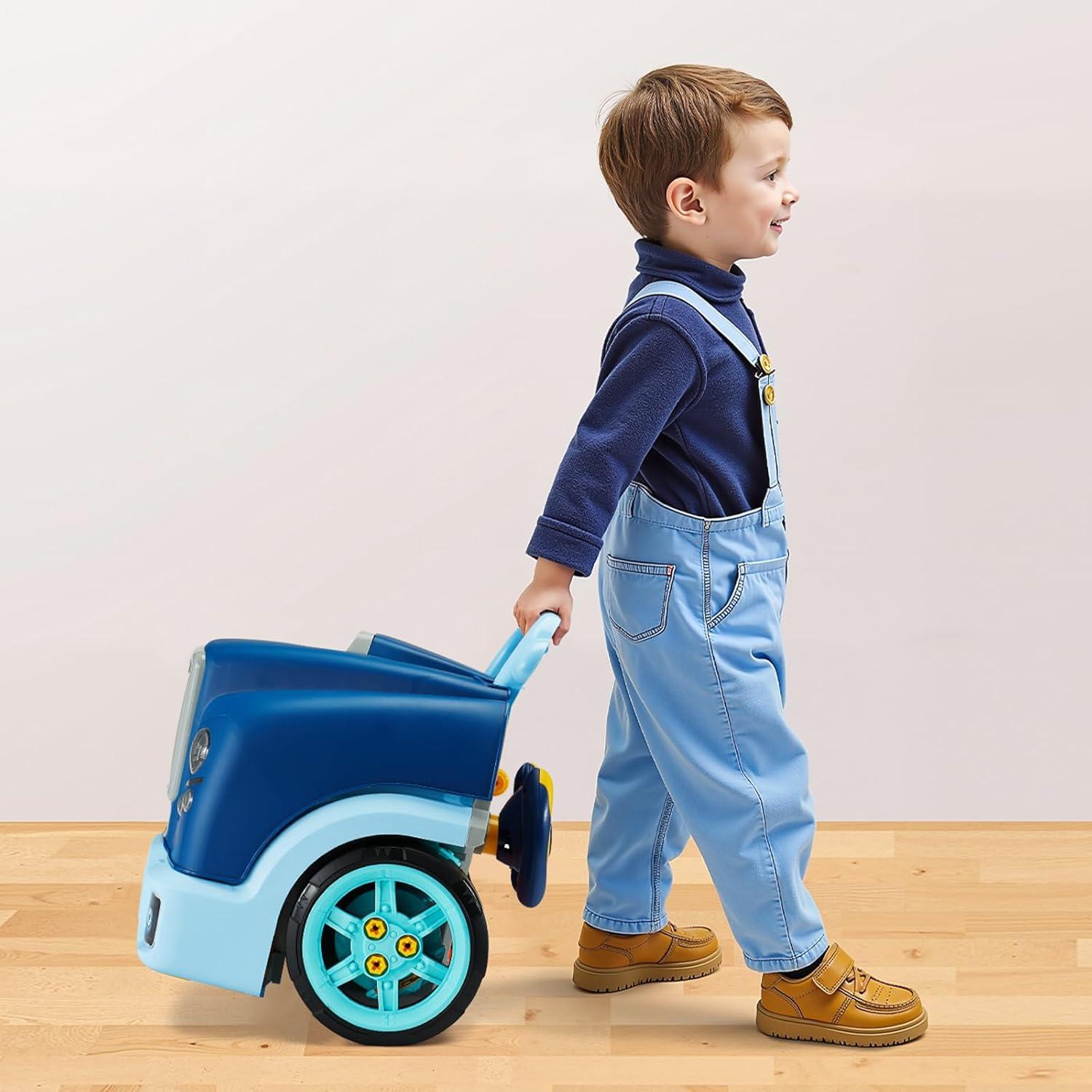 Juguete Mecánico VEVOR 60 Piezas Motor para Niños 3+ Azul