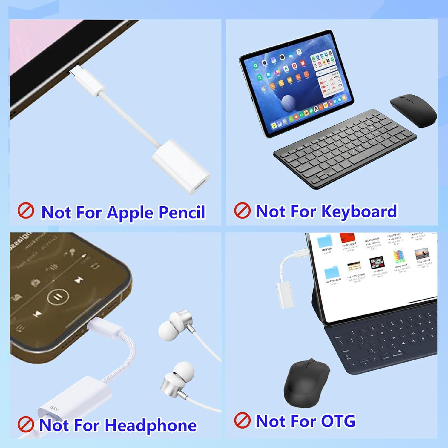 Adaptador USB C a Lightning YIMATEECO 20W 2 Pack Blanco