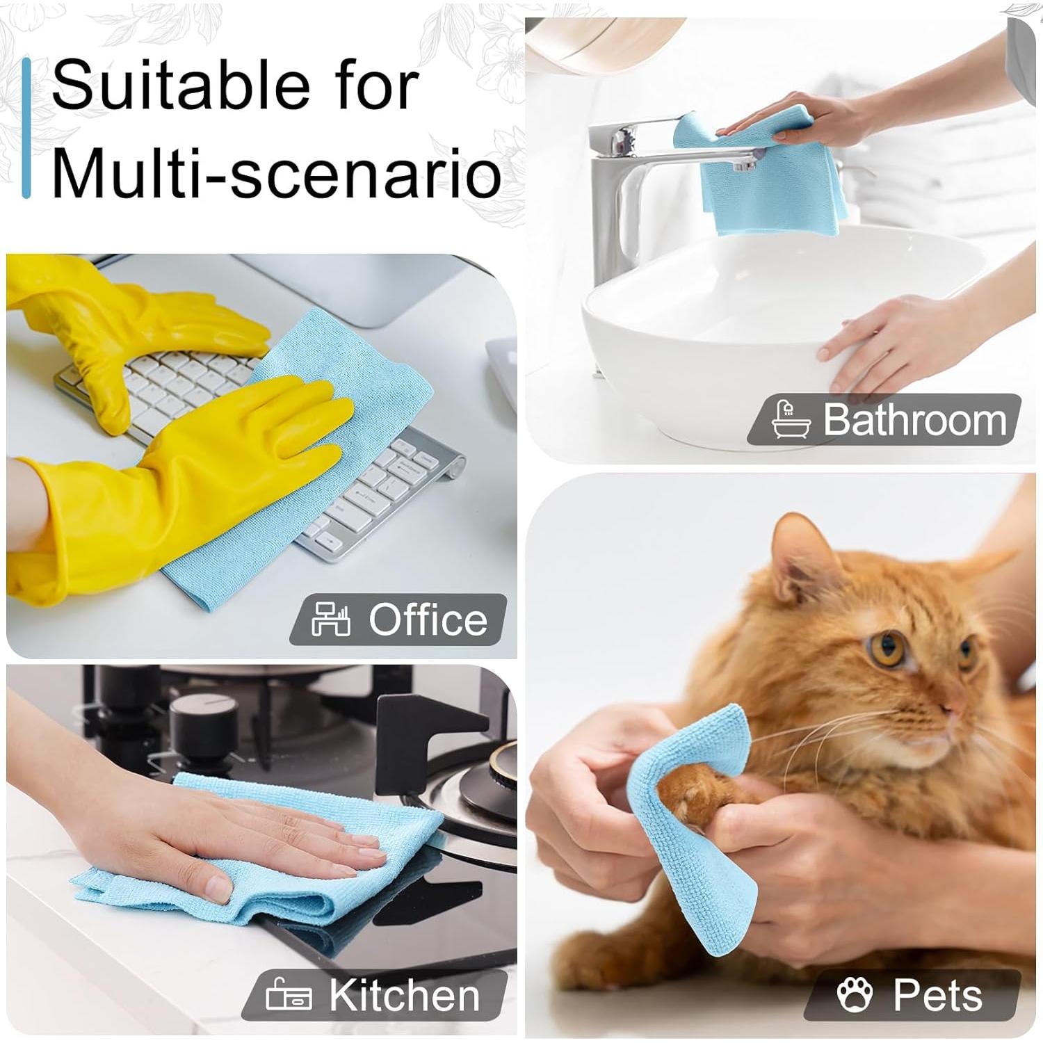 Toallas de Cocina Desprendibles Homaxy Microfibra 40 Hojas 30x30cm