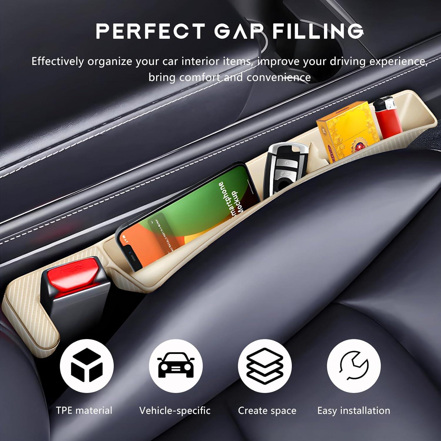 Organizador de Relleno Espacio Asientos Coche NYTKL Beige 2PCS