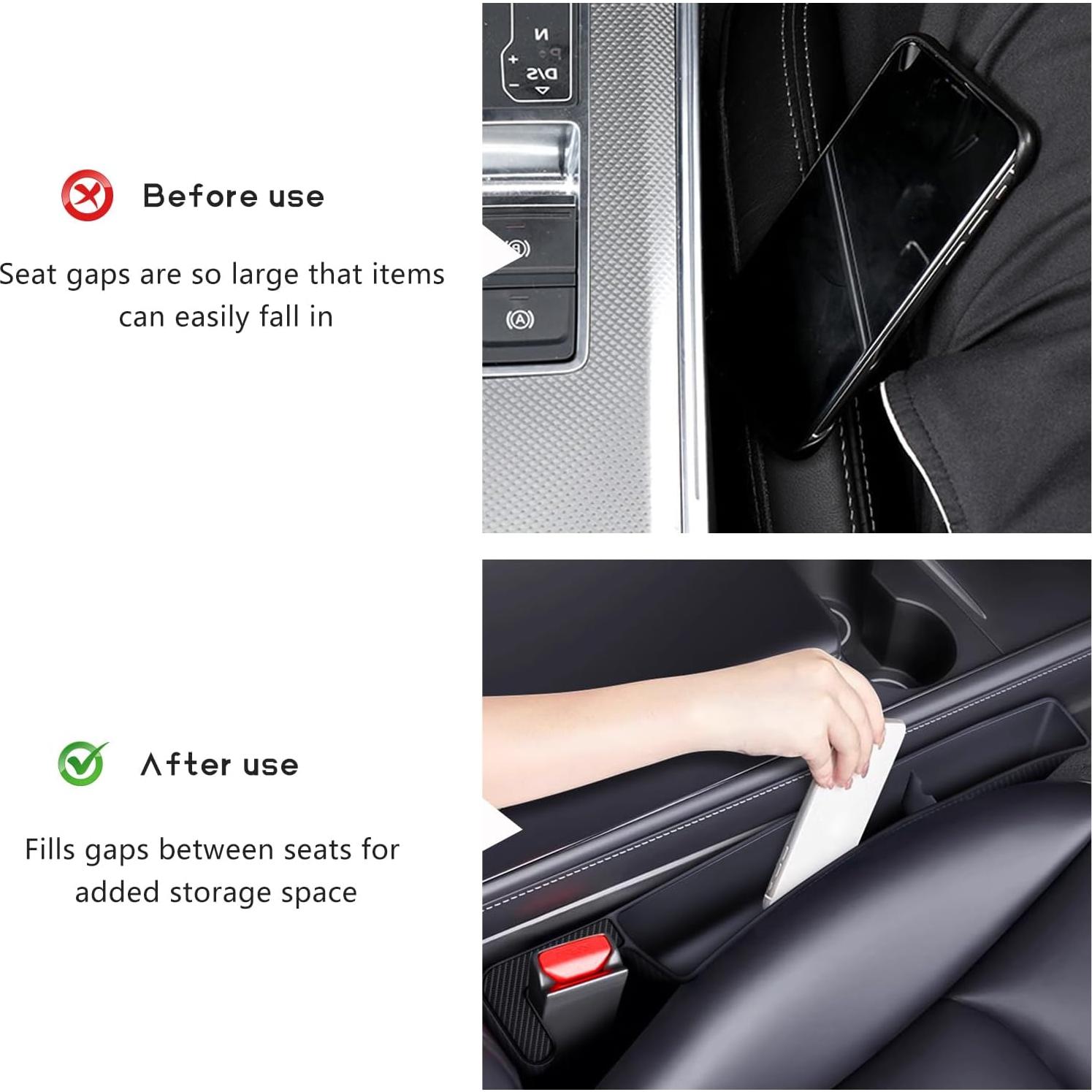 Organizador de Relleno Espacio Asientos Coche NYTKL Beige 2PCS