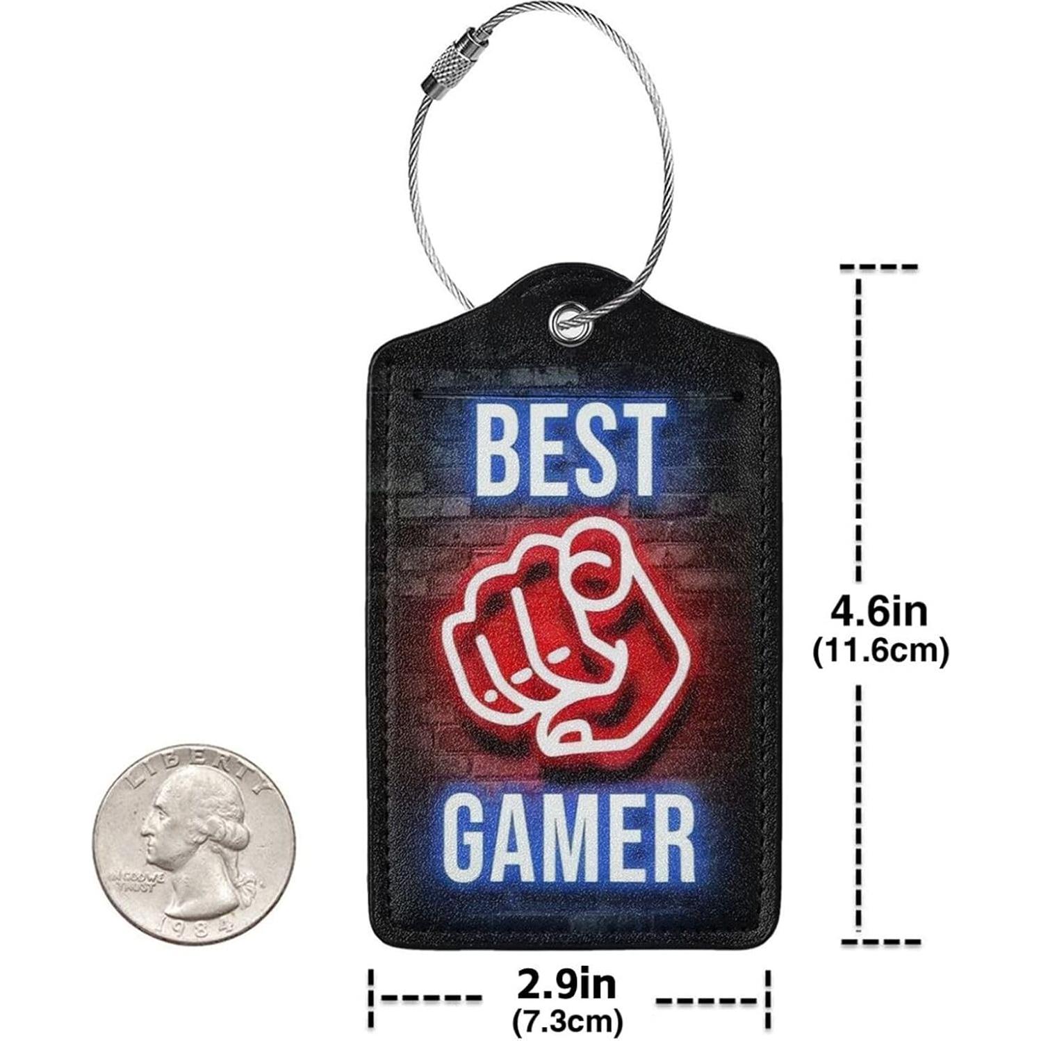 Etiquetas de Equipaje GACCAP 2 Pcs Cuero con Privacidad