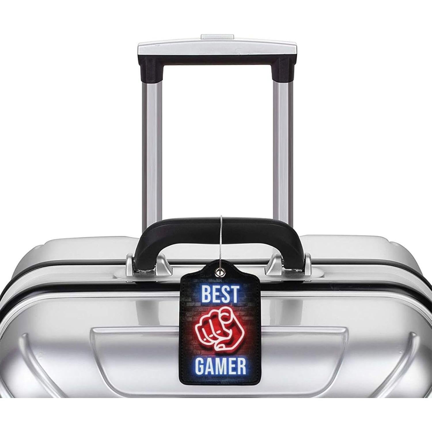 Etiquetas de Equipaje GACCAP 2 Pcs Cuero con Privacidad