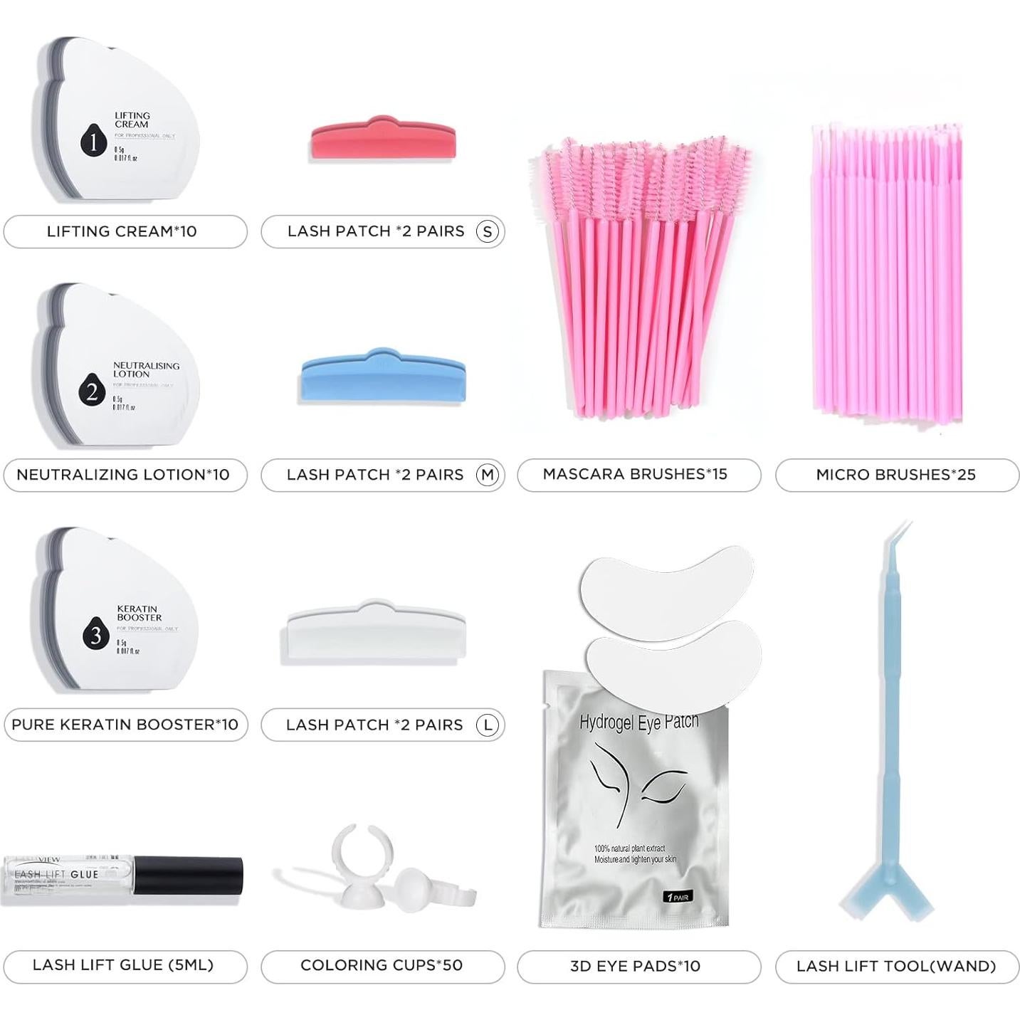 Kit de Elevación de Pestañas LASHVIEW - 10 Aplicaciones