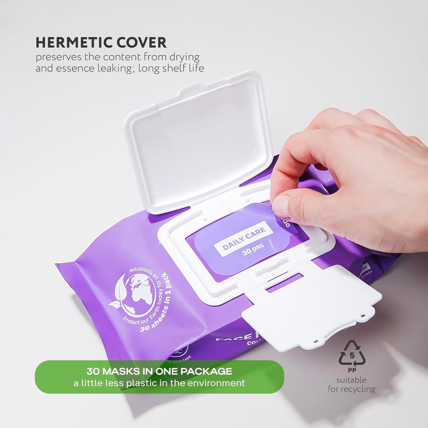 Juego de 30 Mascarillas Faciales de Colágeno NSC - Hidratación Premium