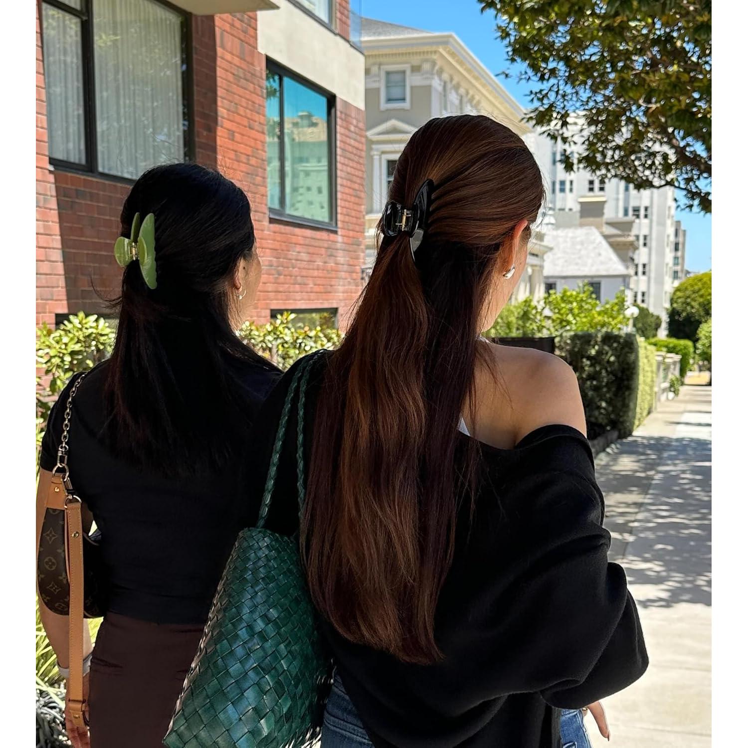 Clip de Pelo Grande Hana Mia - Acetato Sostenible 10.16 cm Negro