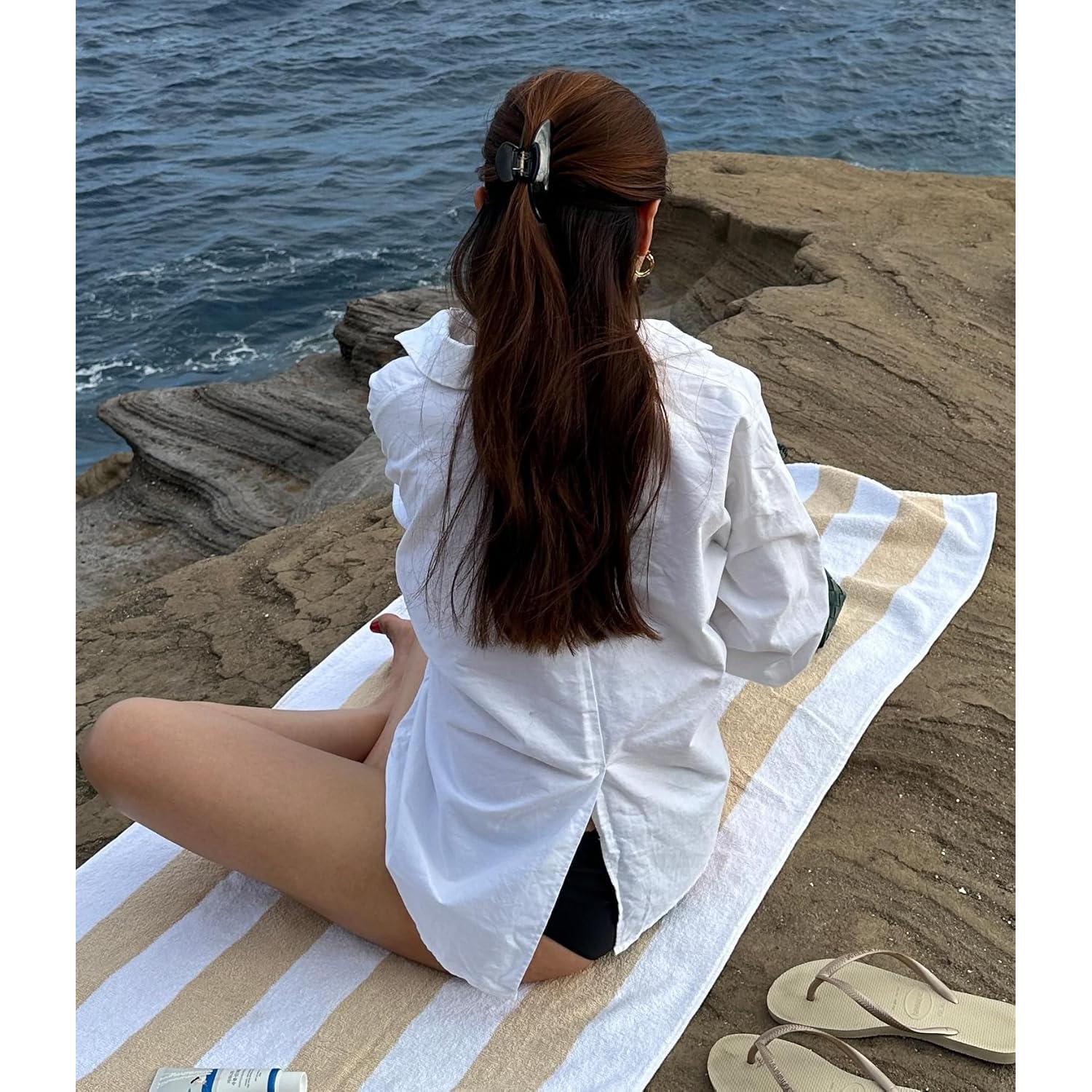 Clip de Pelo Grande Hana Mia - Acetato Sostenible 10.16 cm Negro