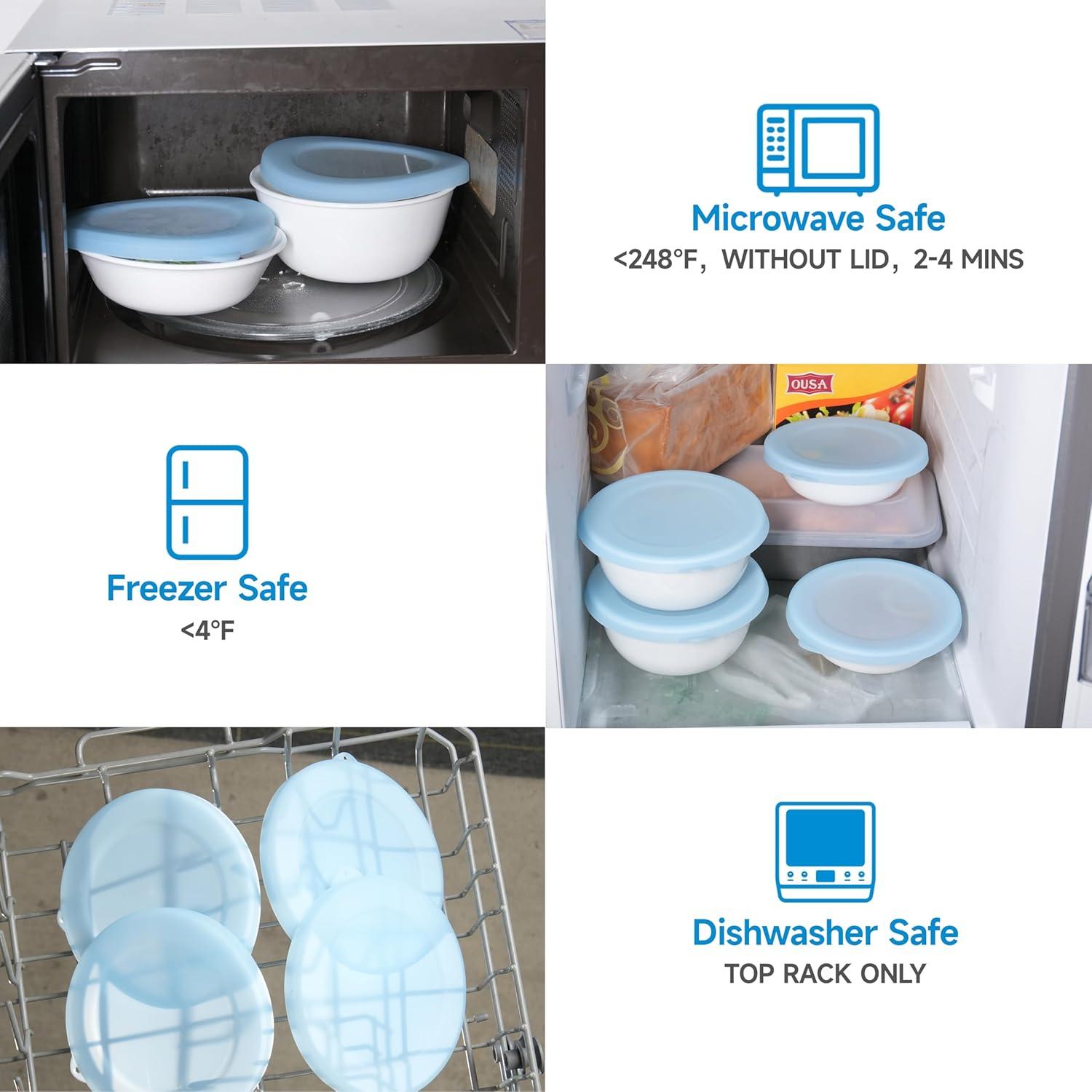 Paquete de 4 tapas de silicona Purekra para tazones 18 oz