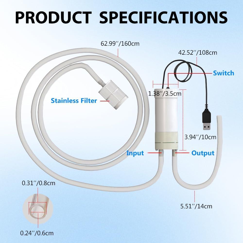 Bomba eléctrica automática USB Yonhamph 1.8 kg/h grado alimenticio