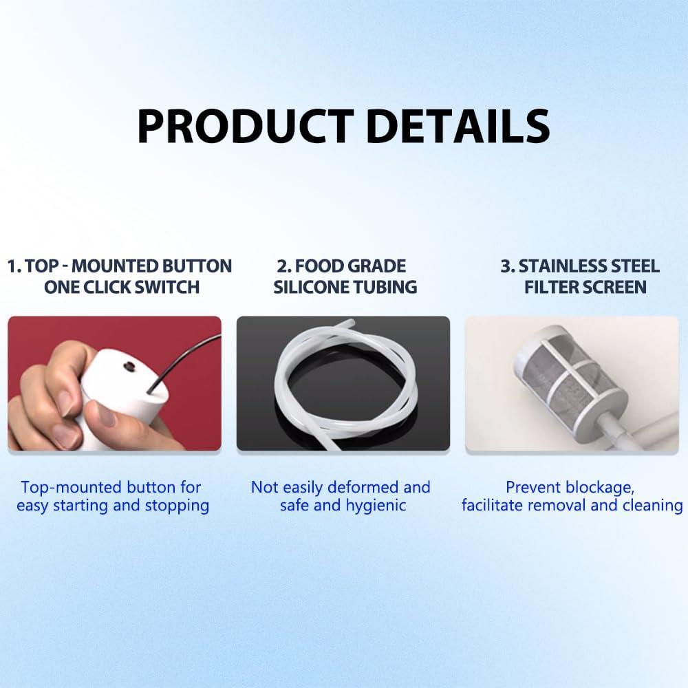 Bomba eléctrica automática USB Yonhamph 1.8 kg/h grado alimenticio