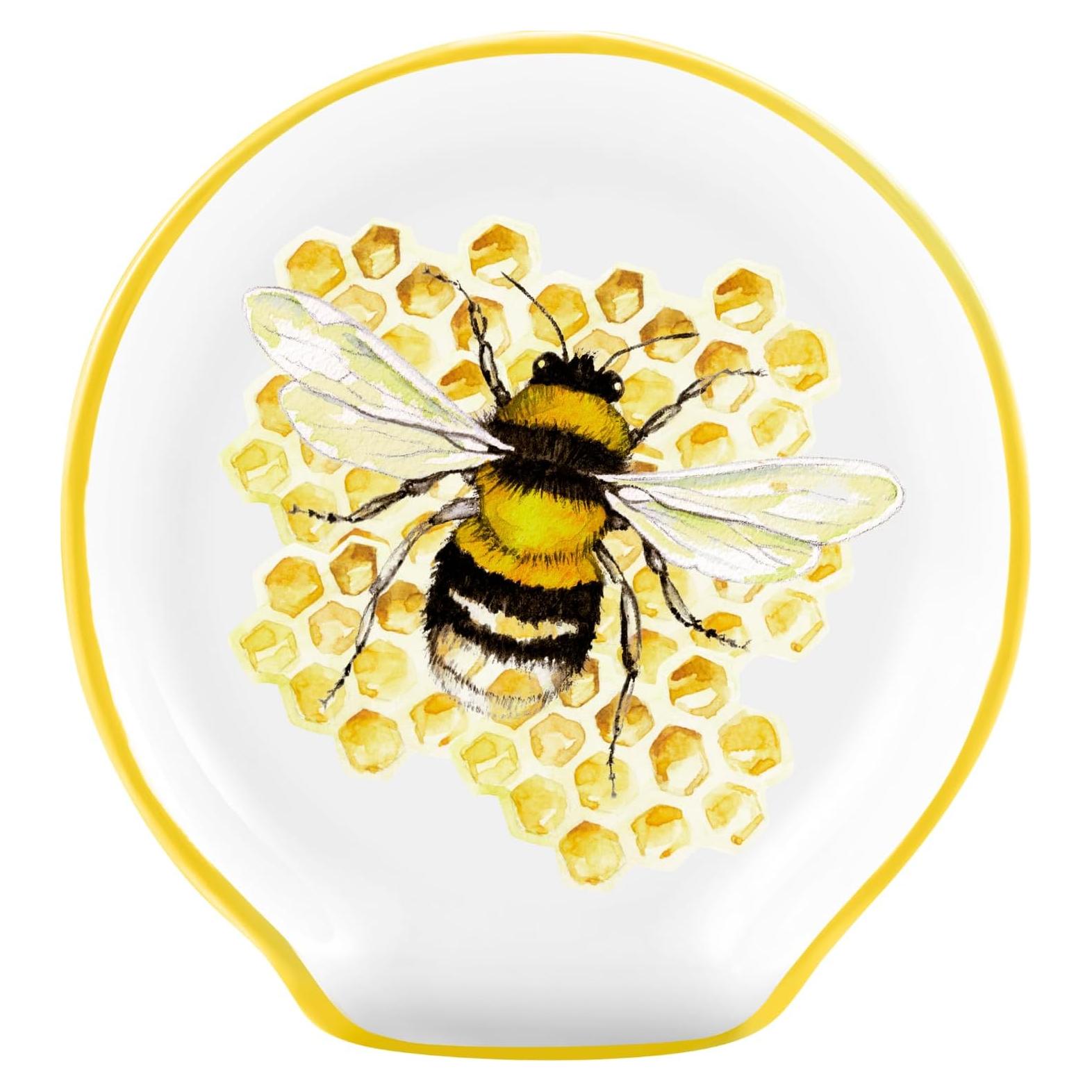 Soporte para cuchara de cerámica BigMamaw abeja 12.7 cm