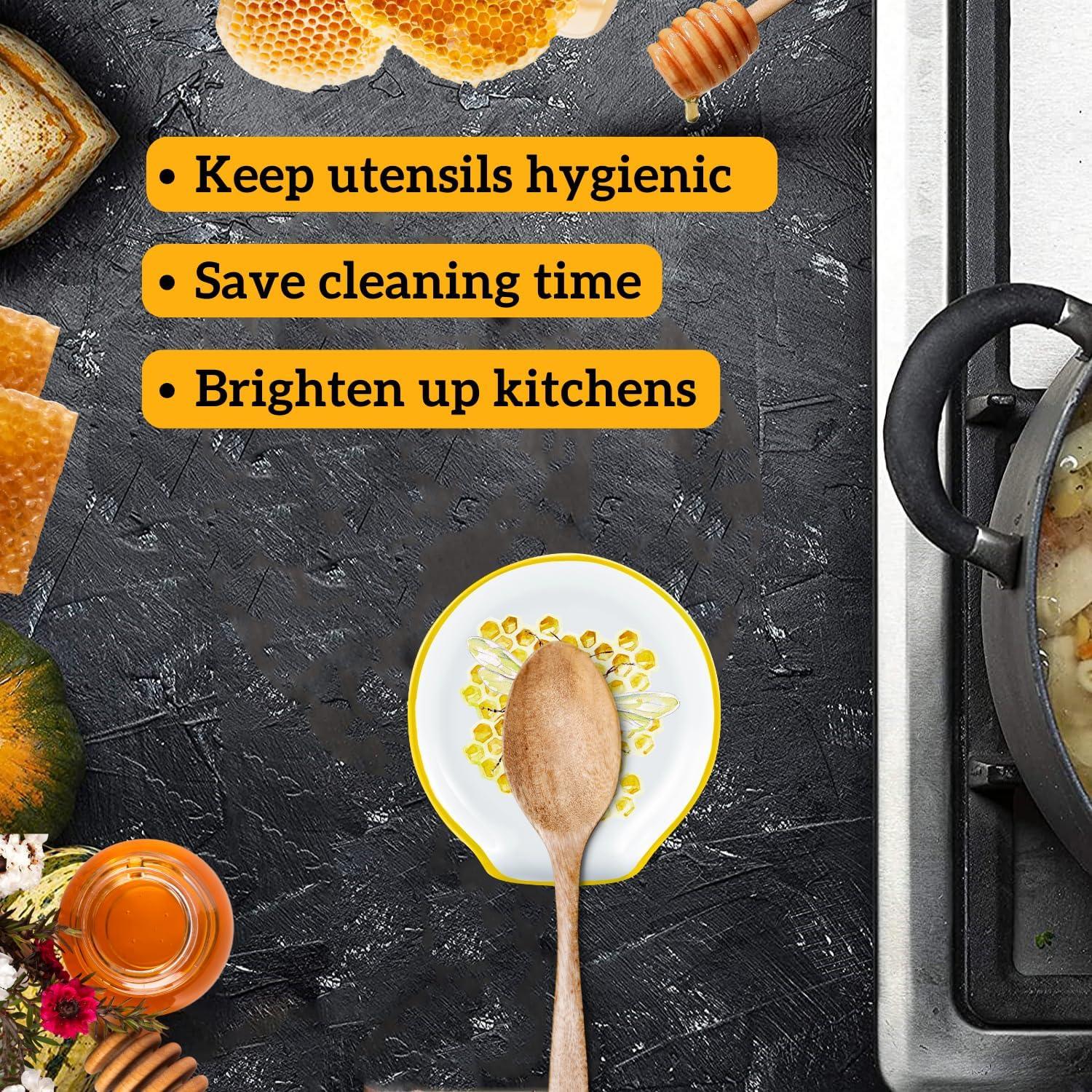 Soporte para cuchara de cerámica BigMamaw abeja 12.7 cm