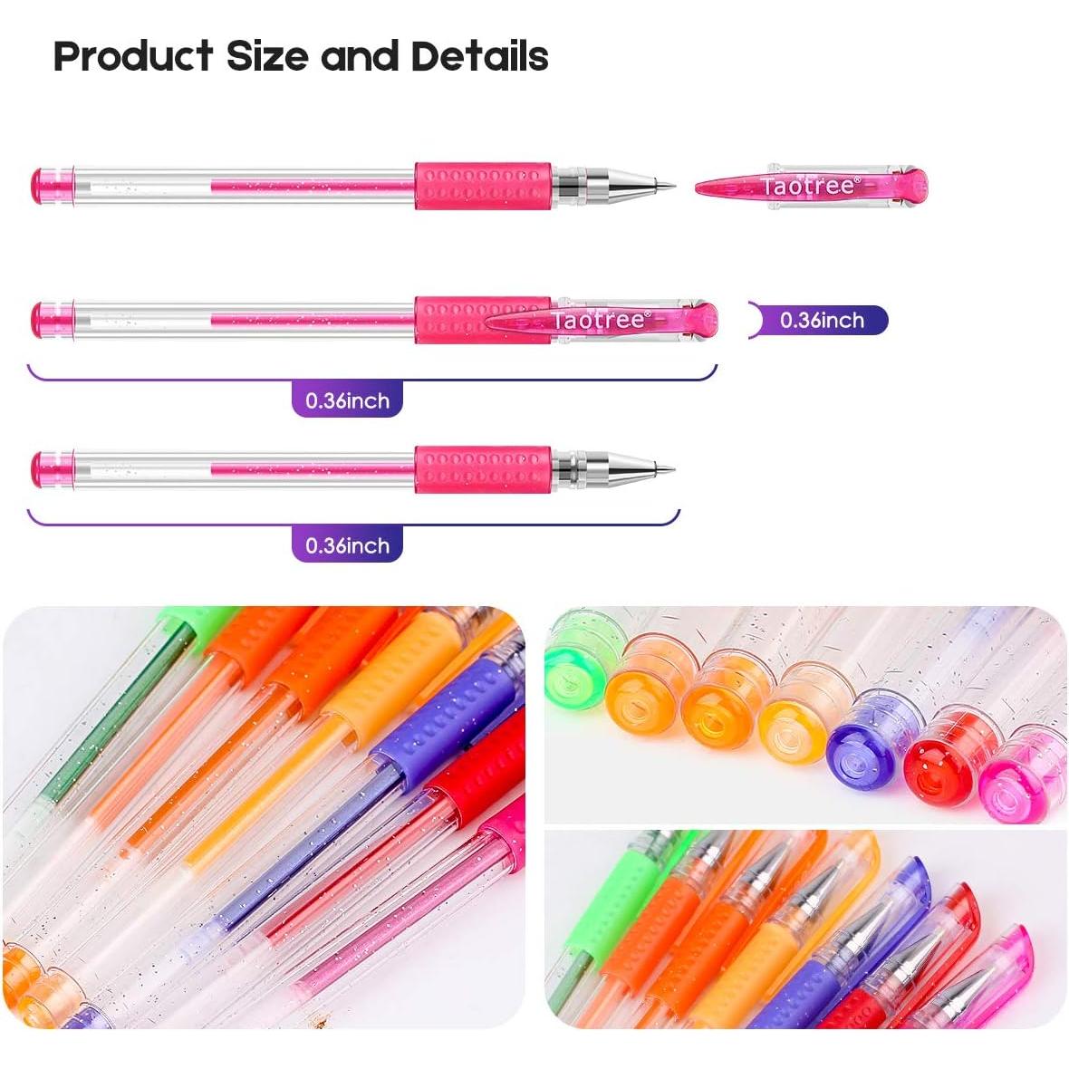 Set de 32 Bolígrafos de Gel Brillante Taotree Multicolor