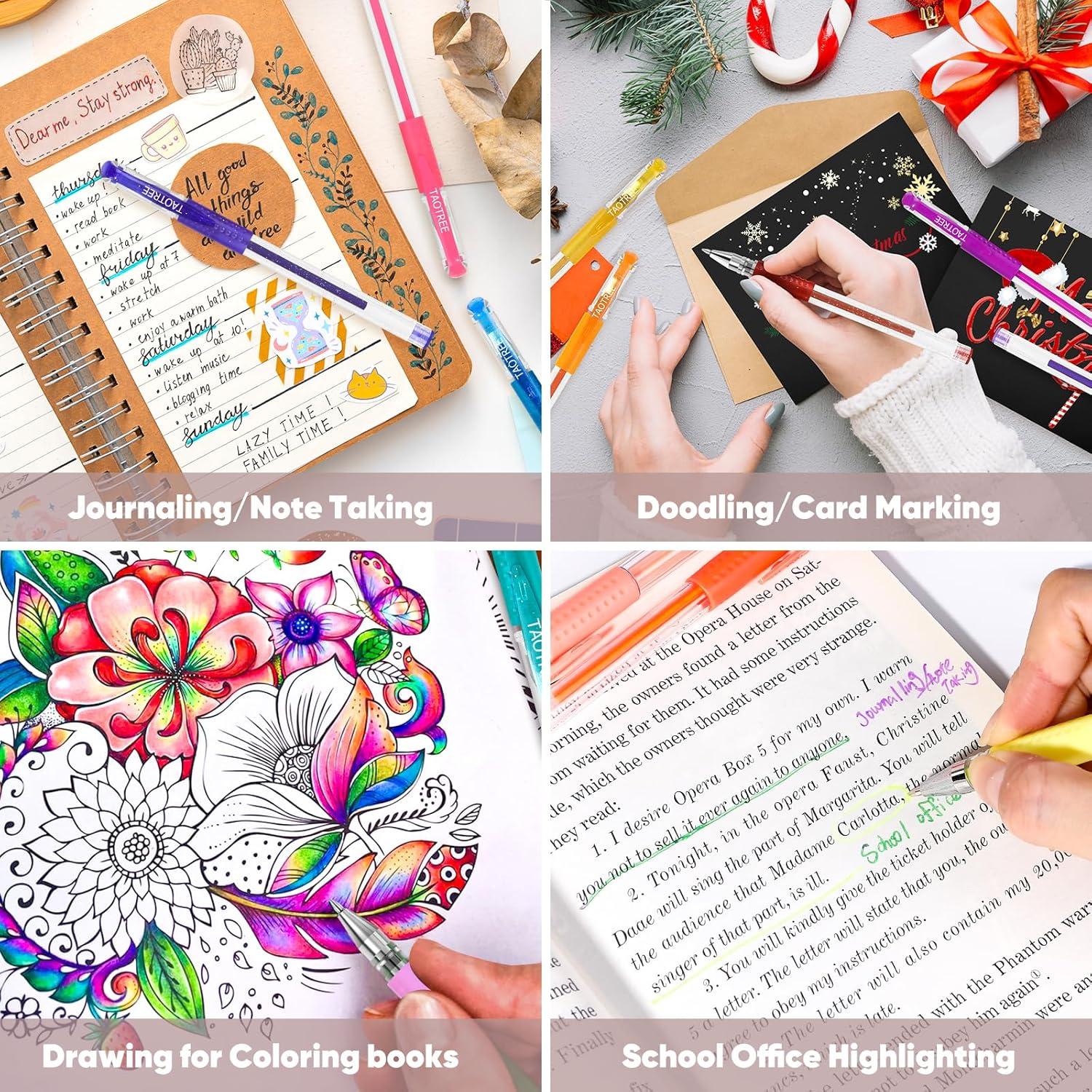 Set de 32 Bolígrafos de Gel Brillante Taotree Multicolor