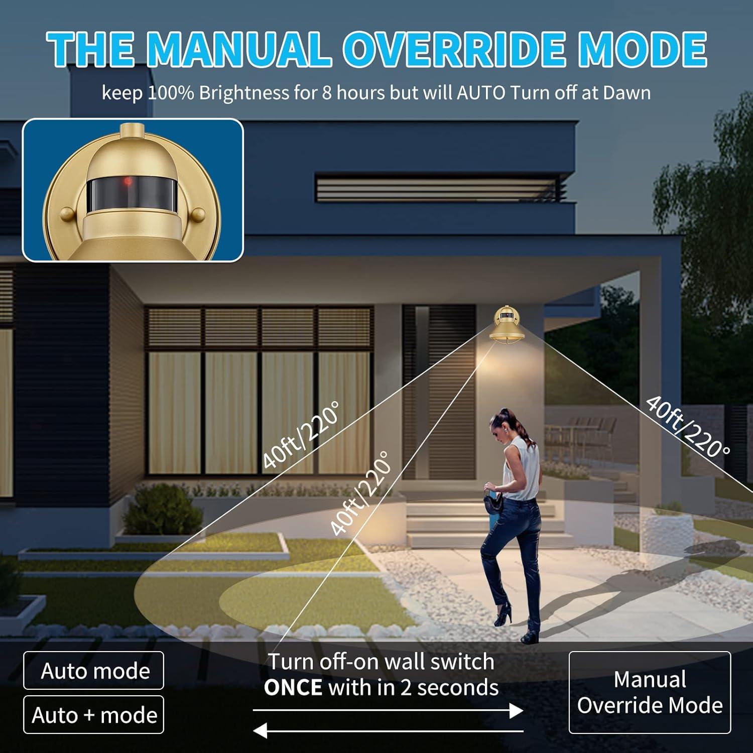 Luz de Granero Exterior LED LONEDRUID con Sensor de Movimiento