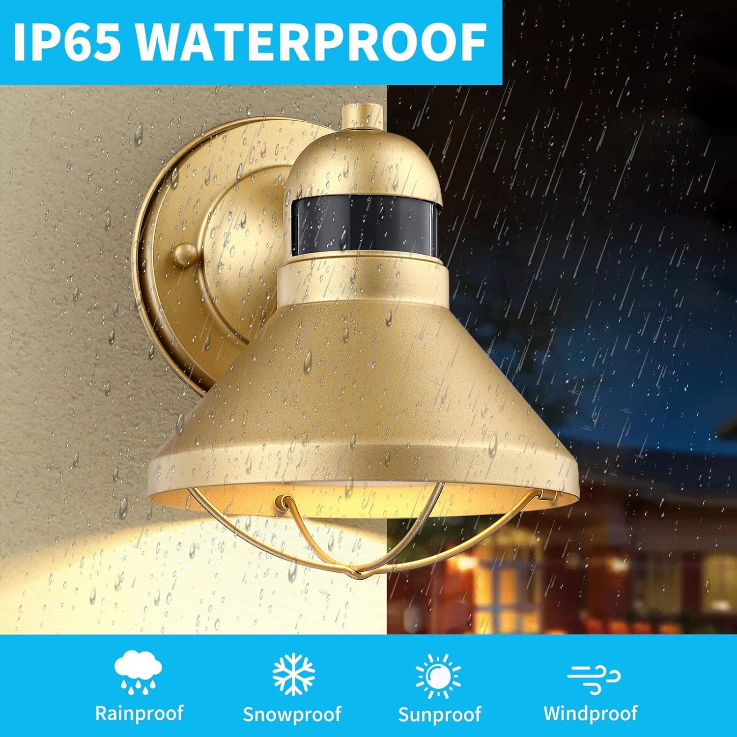 Luz de Granero Exterior LED LONEDRUID con Sensor de Movimiento