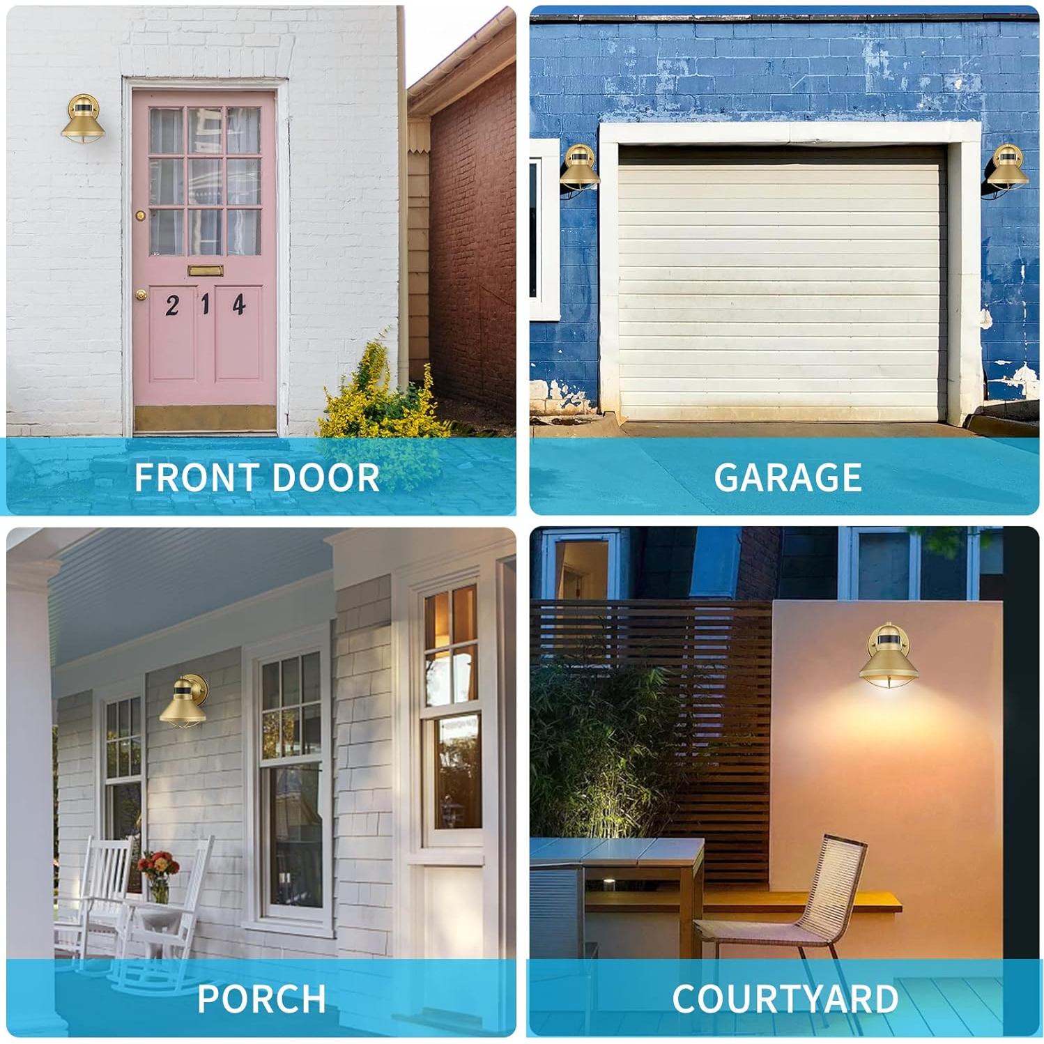 Luz de Granero Exterior LED LONEDRUID con Sensor de Movimiento