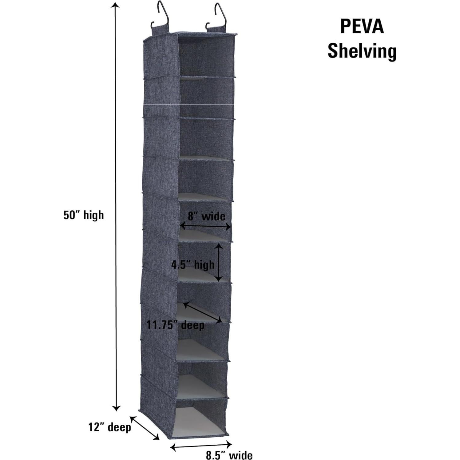 Organizador de Closet Colgante Household Essentials 10 Estantes Mezclilla