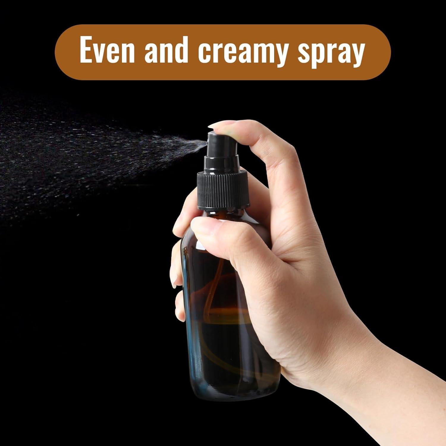 STARSIDE 16 Botellas de Vidrio Ámbar 120 ml con Pulverizador