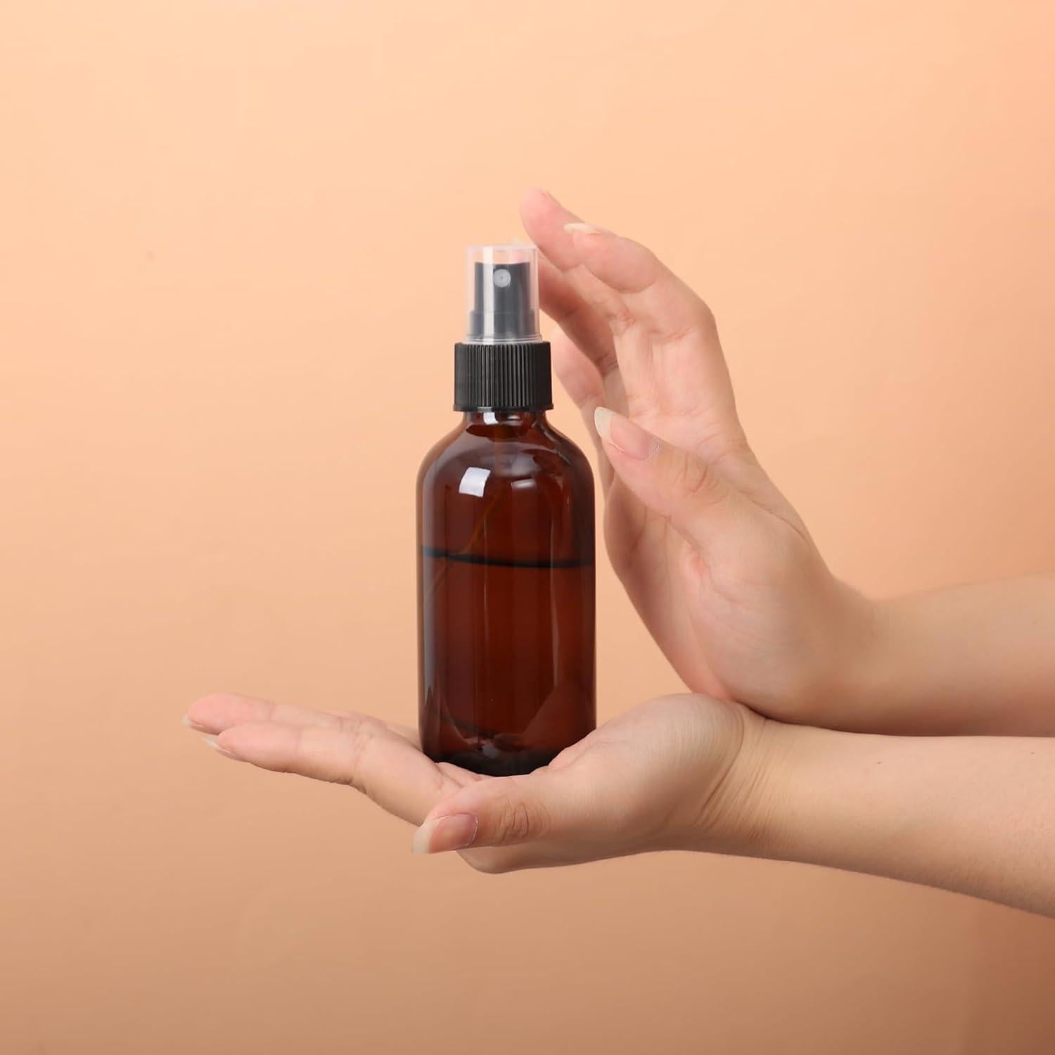 STARSIDE 16 Botellas de Vidrio Ámbar 120 ml con Pulverizador