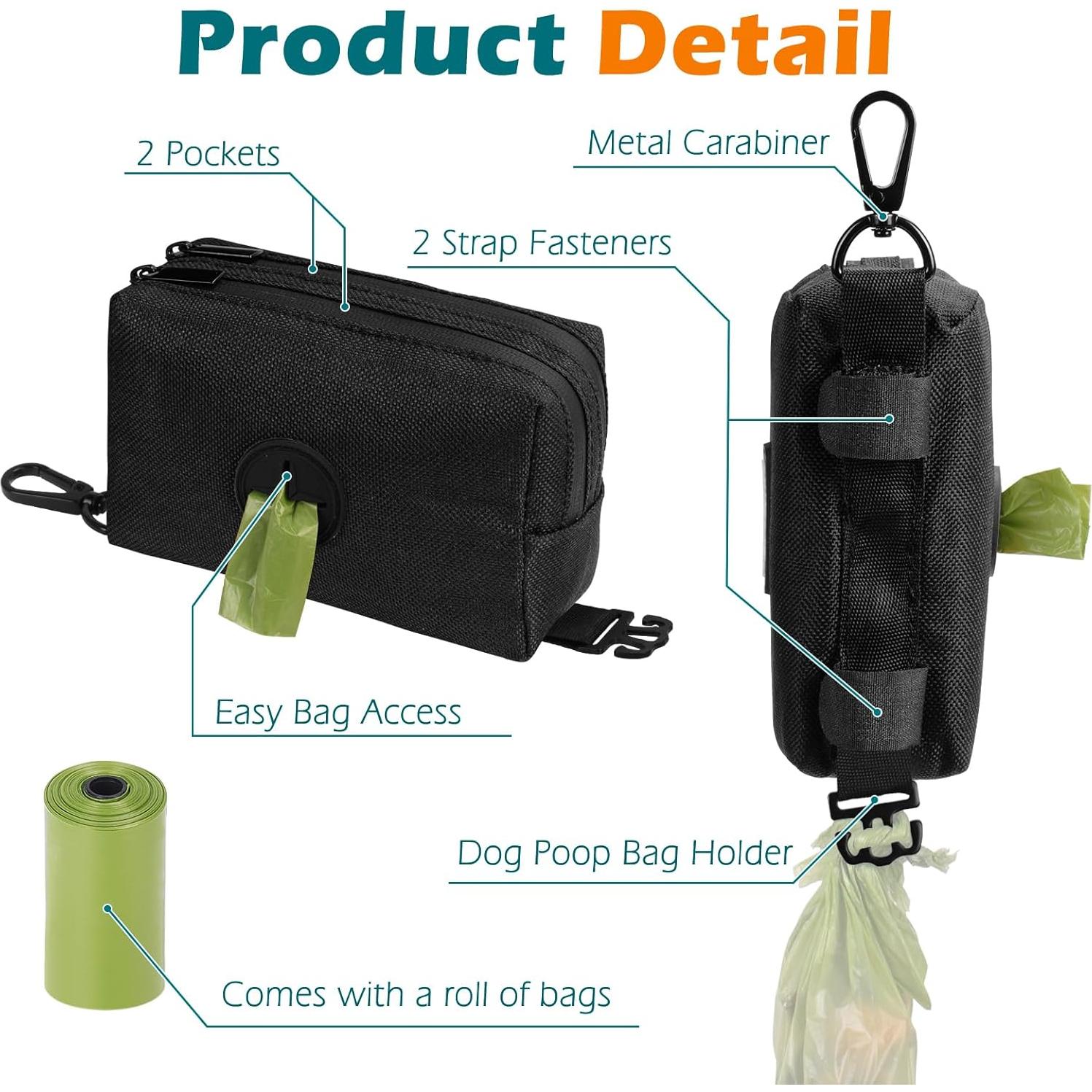 Dispensador de bolsas para excremento de perro PetBonus Negro