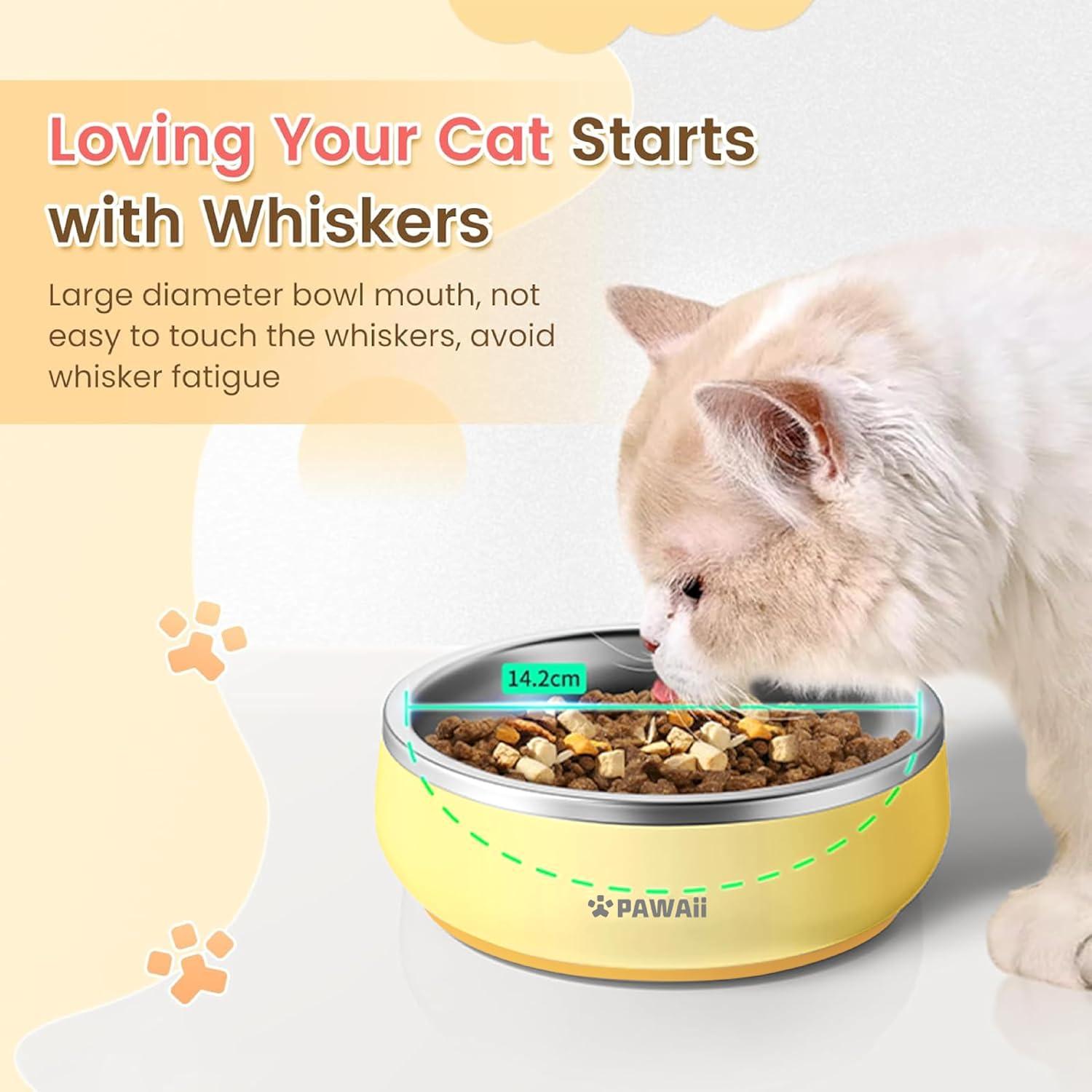 Tazón para Mascotas Pawaii 12 oz Acero Inoxidable Amarillo