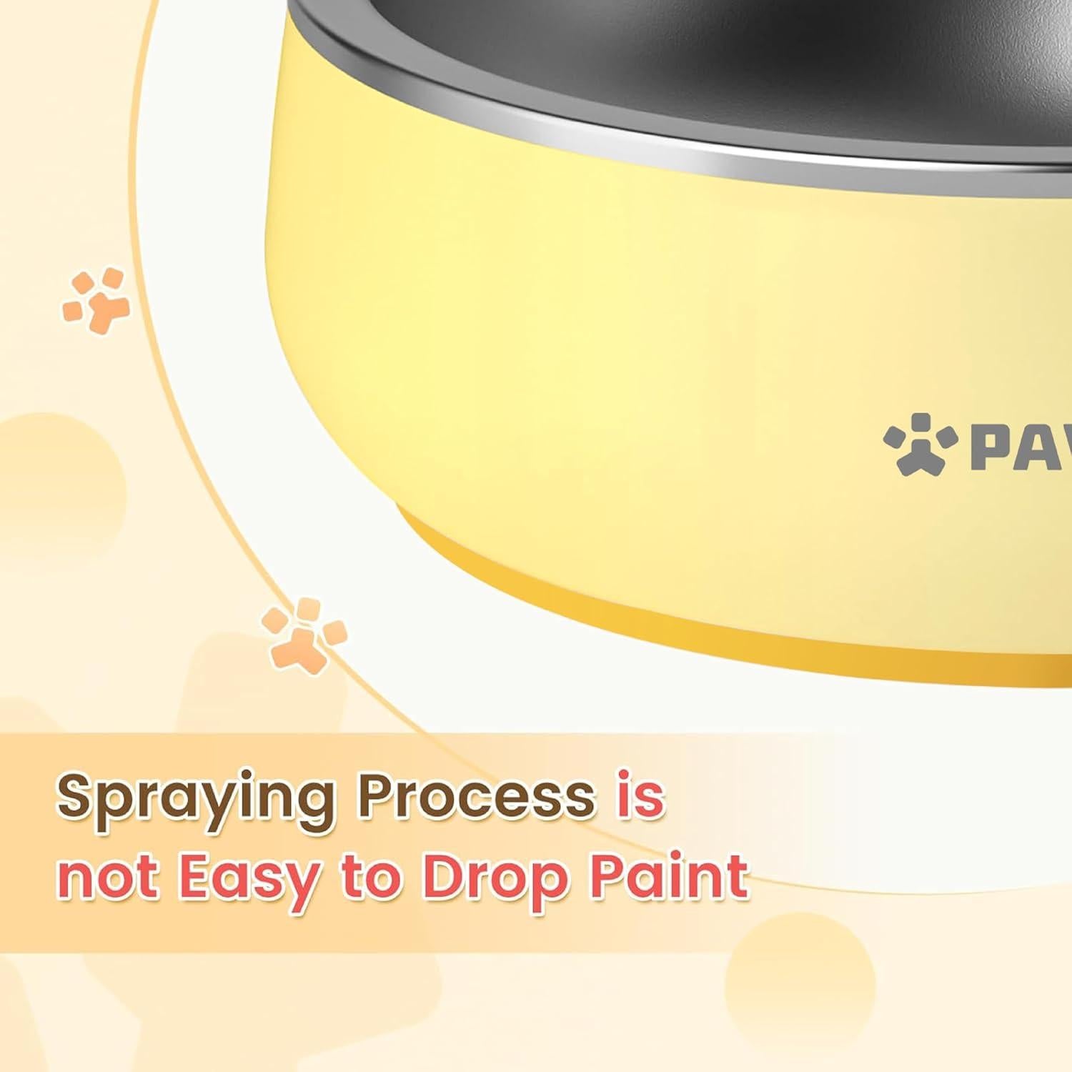 Tazón para Mascotas Pawaii 12 oz Acero Inoxidable Amarillo