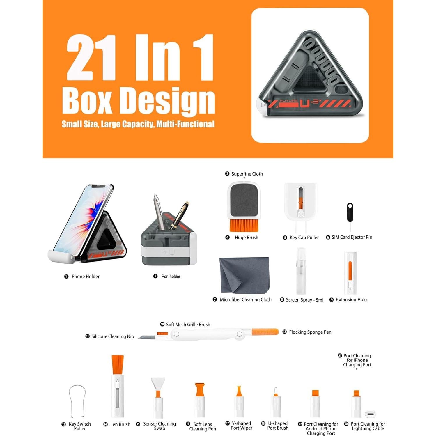 Kit de limpieza 25 en 1 TEDBOX para laptop y electrónica