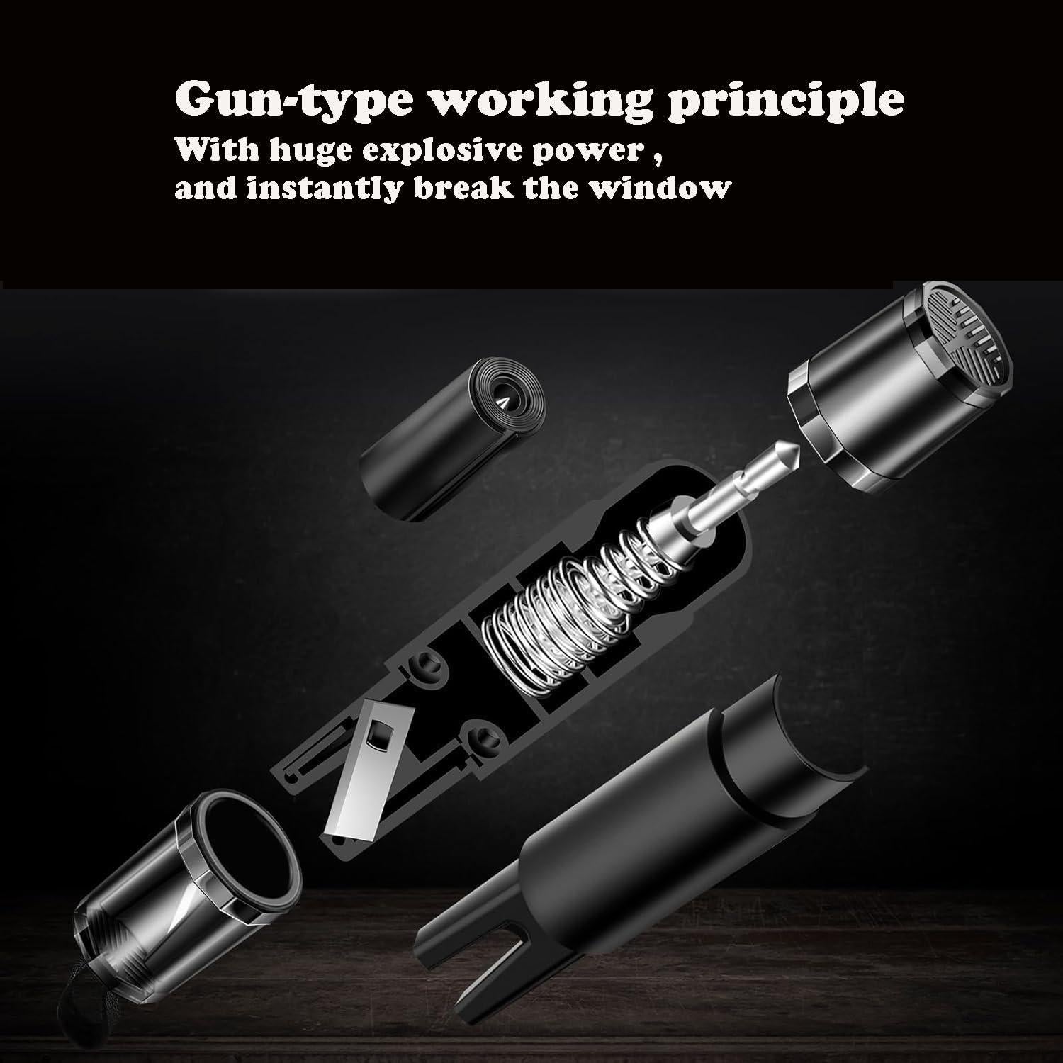 Paquete de 2 Martillos de Seguridad HundRare C003AB Negro