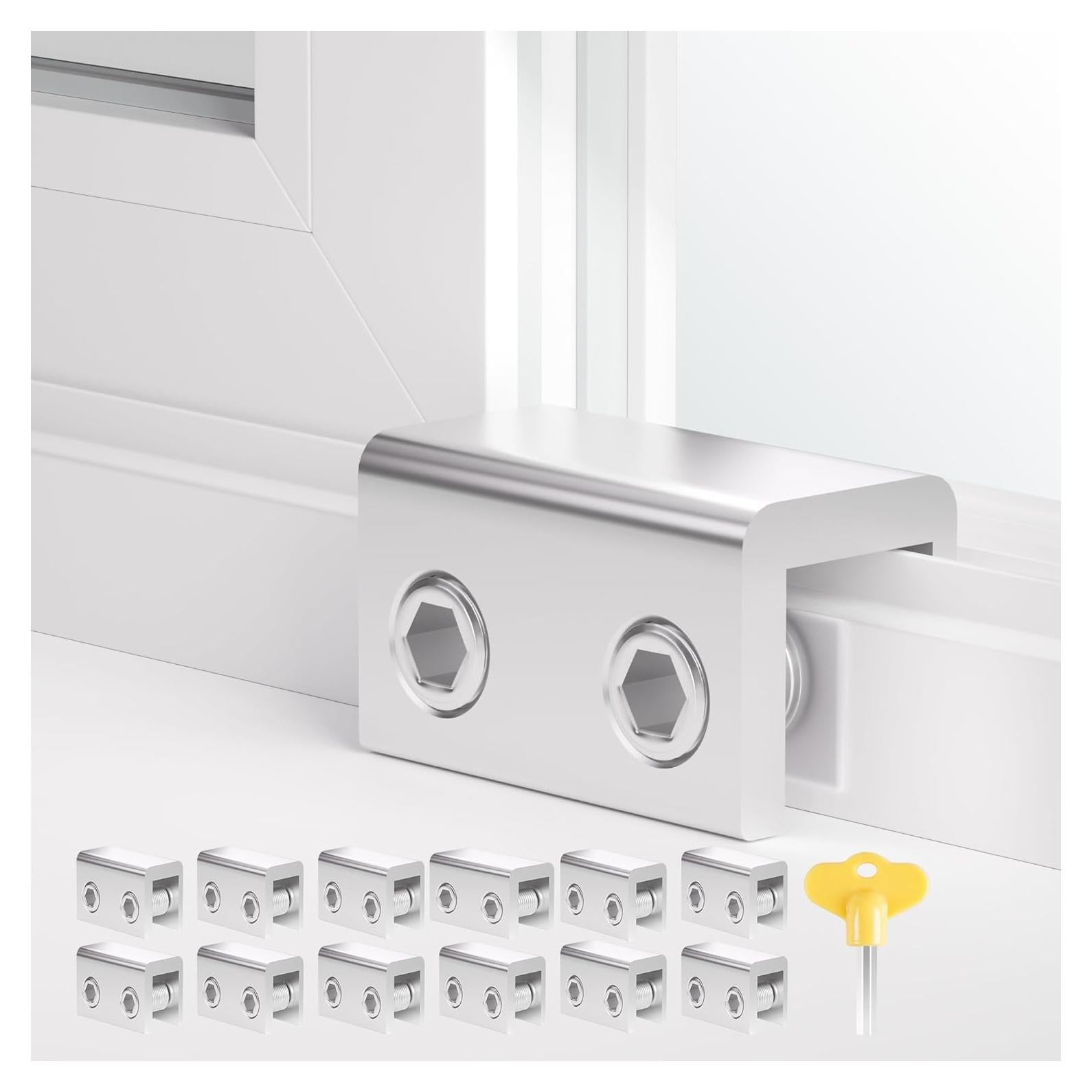 Bloqueos de Ventana Deslizante FIRAWER 12 Piezas Seguridad