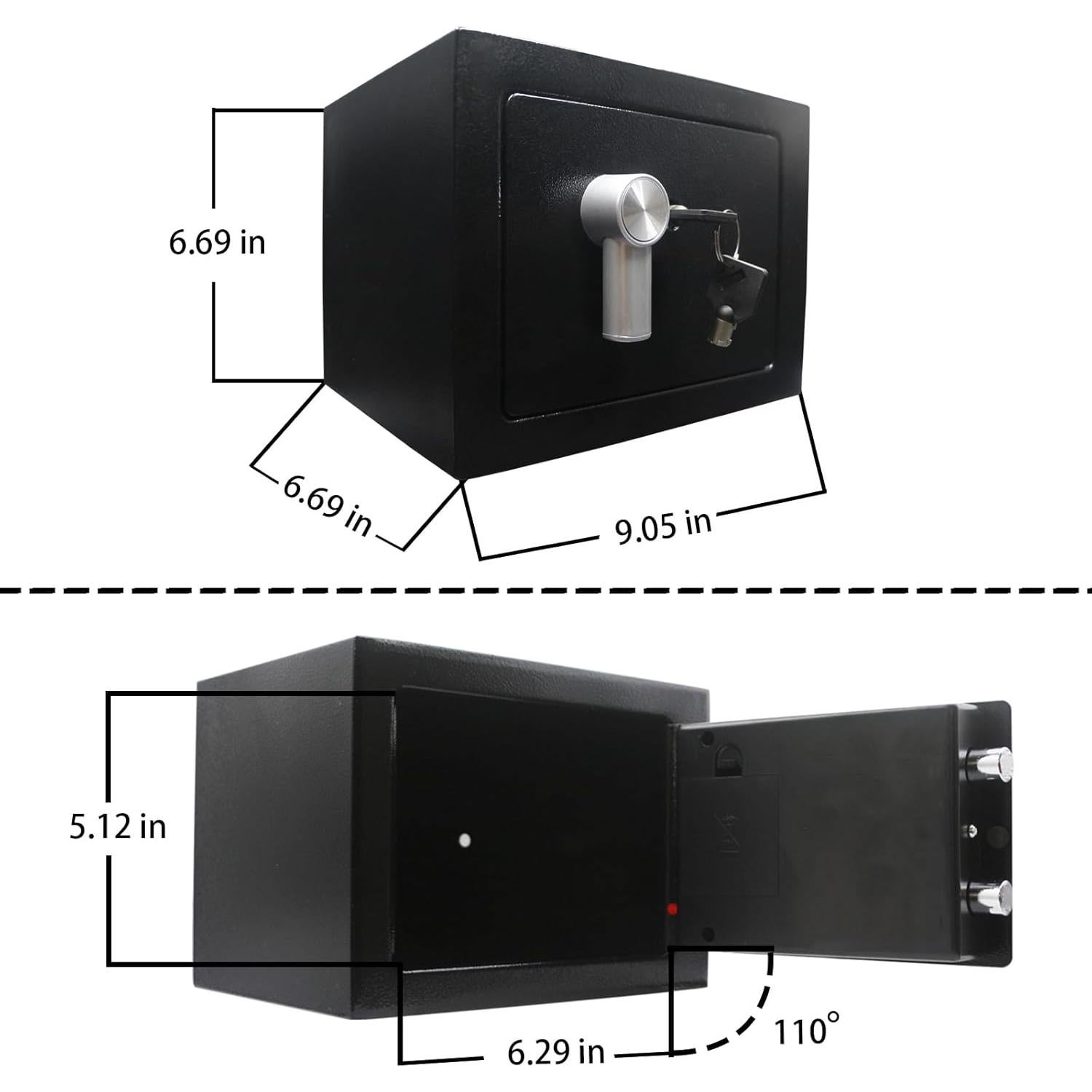 Caja Fuerte Pequeña Yuanshikj de Acero con Llave 2.3 kg