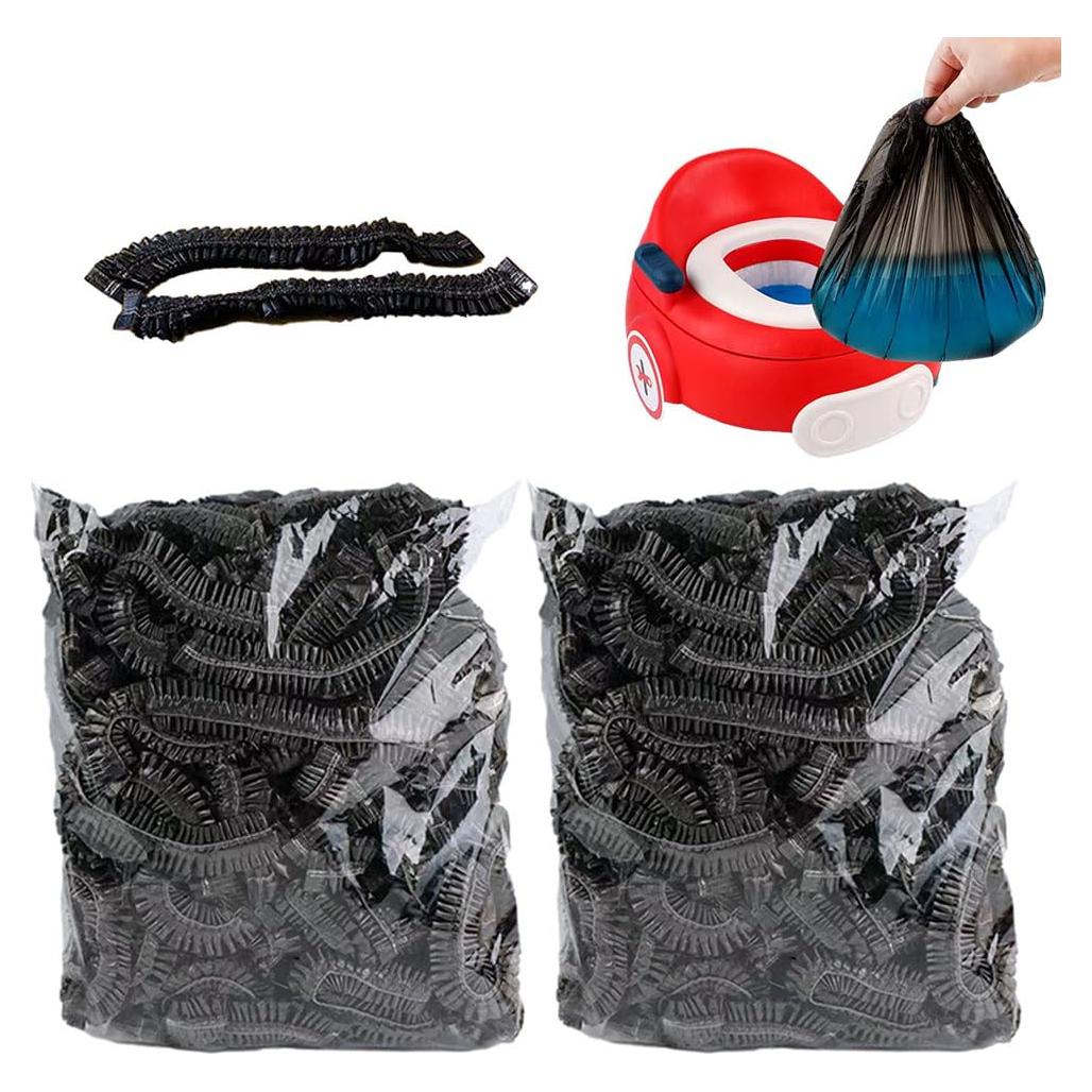 Forros Desechables para Silla de Baño Elástico 200 Piezas Negro