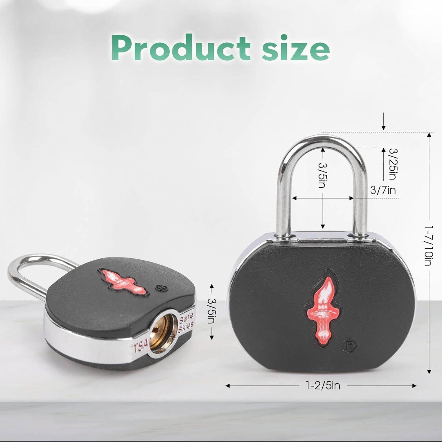 Candados de Equipaje TSA 3 Pack dwoyow con Etiquetas