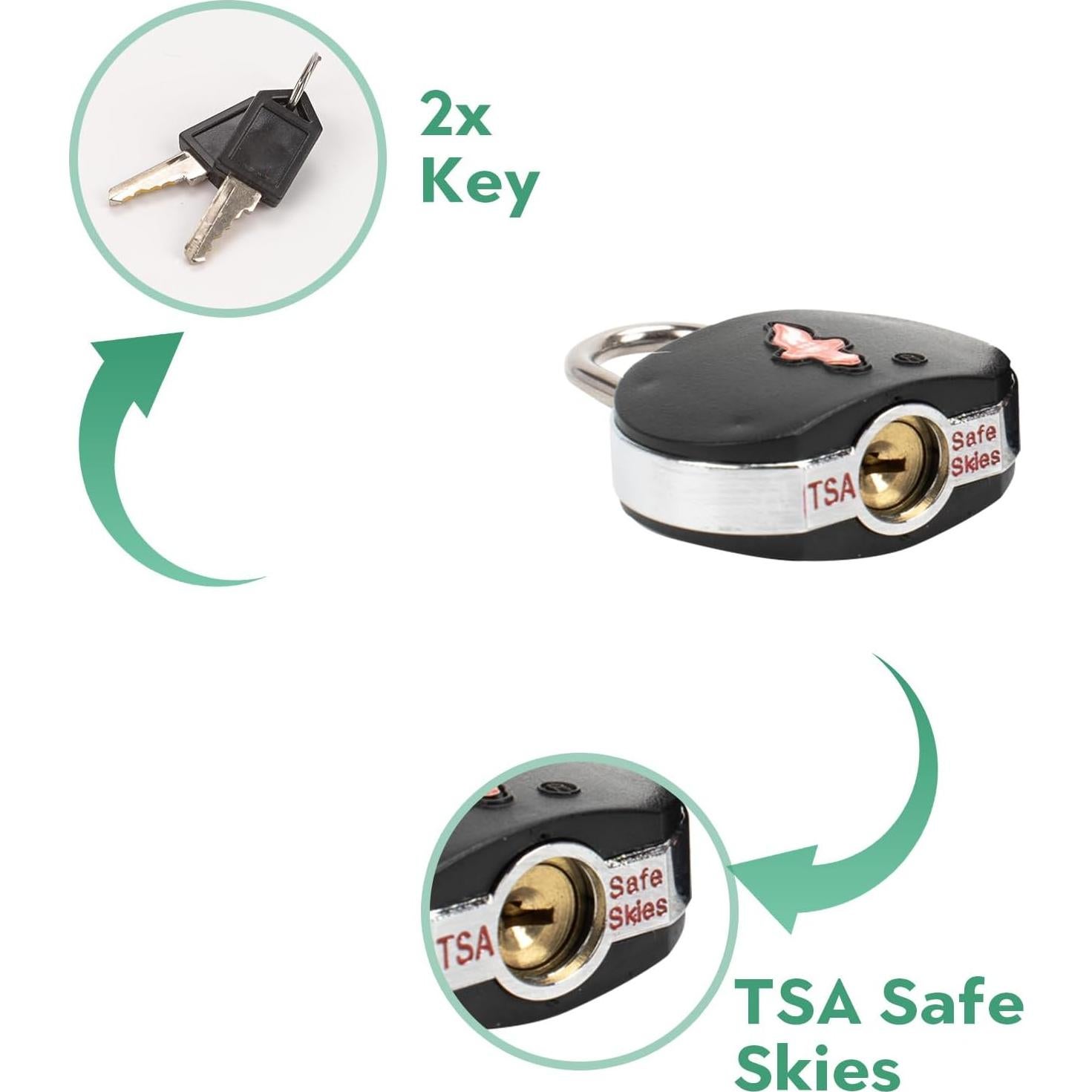 Candados de Equipaje TSA 3 Pack dwoyow con Etiquetas
