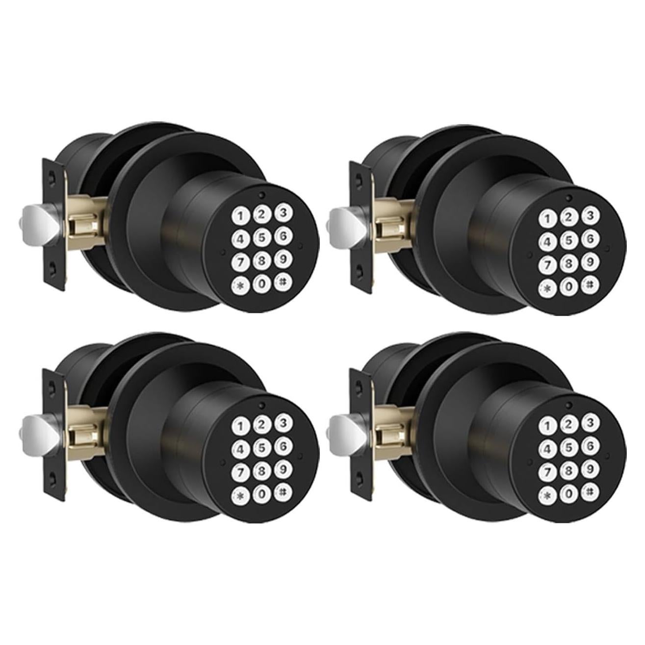 Cerradura de Puerta Sin Llave HIDALIFE con Teclado Negro Mate