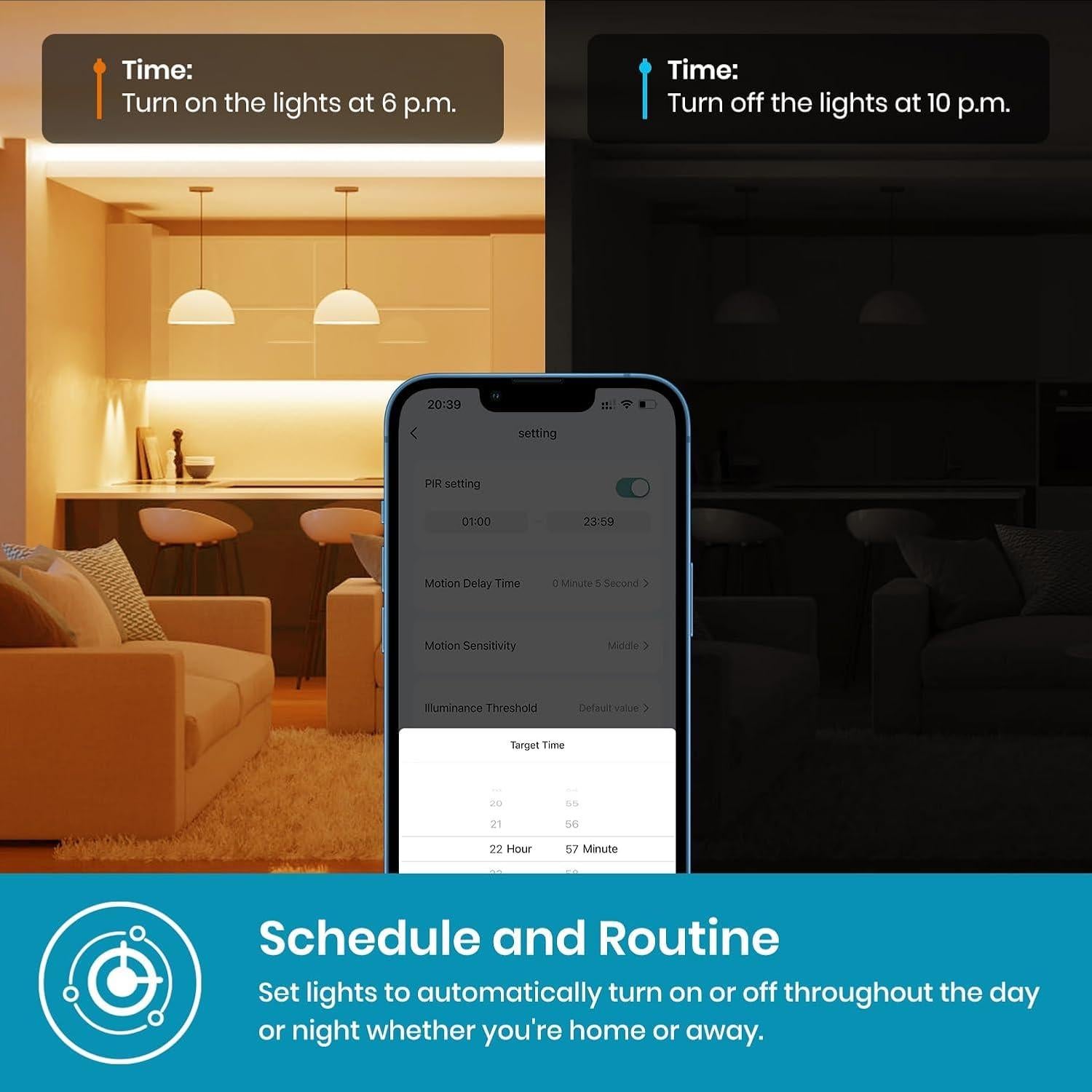 Interruptor de Luz Inteligente Milfra 2024 WiFi 10A Control Voz