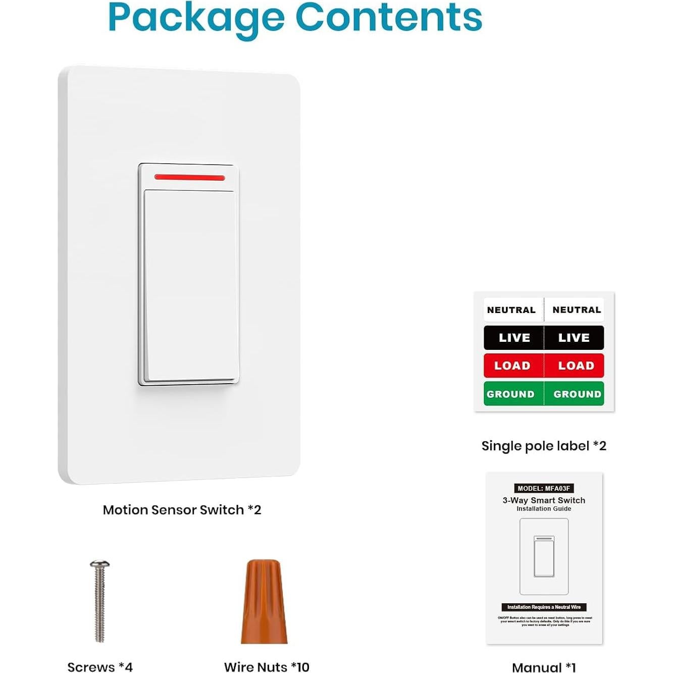 Interruptor de Luz Inteligente Milfra 2024 WiFi 10A Control Voz