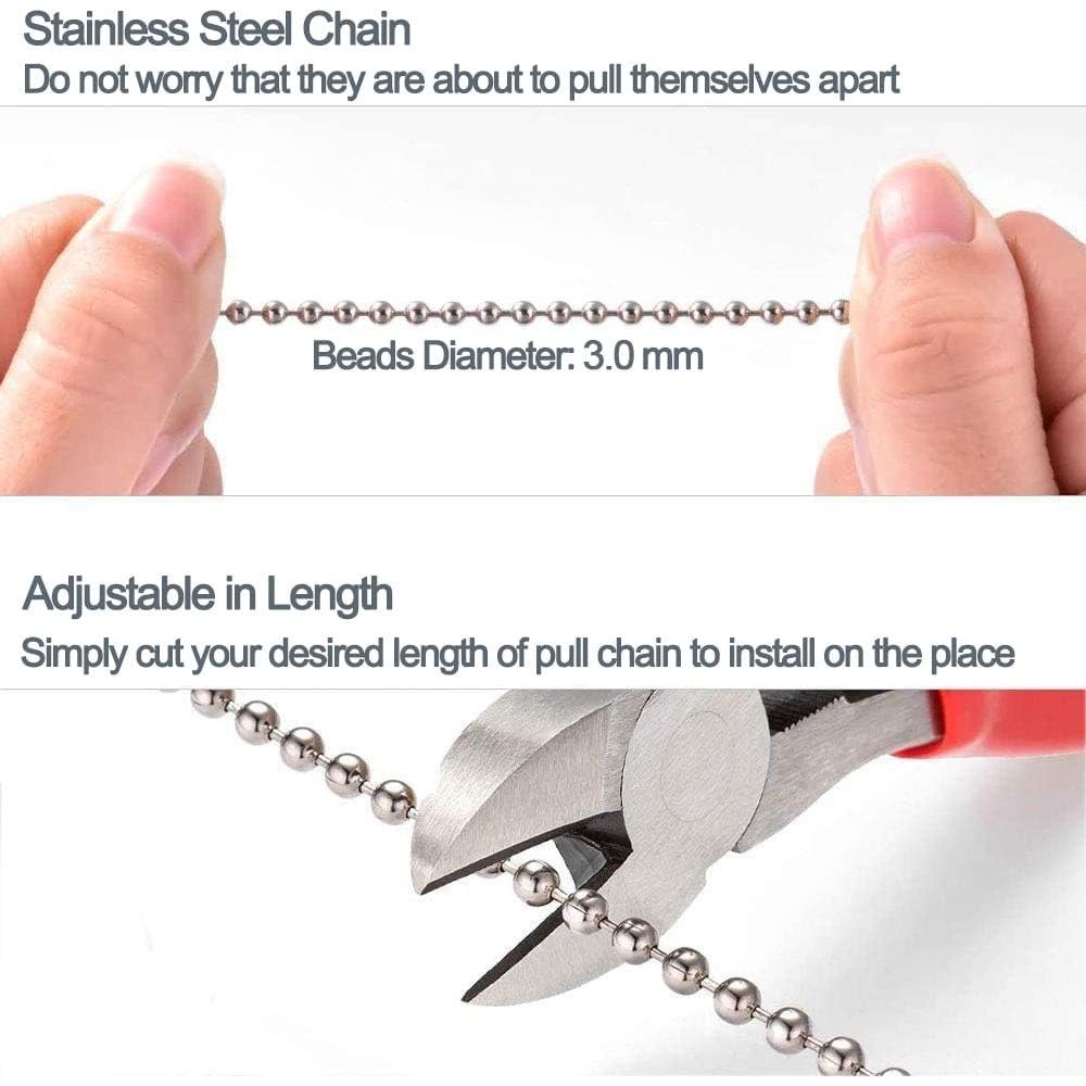 Cadena de Tirar para Ventilador de Techo LEFERS, 2 Piezas Cristal 4.6 cm