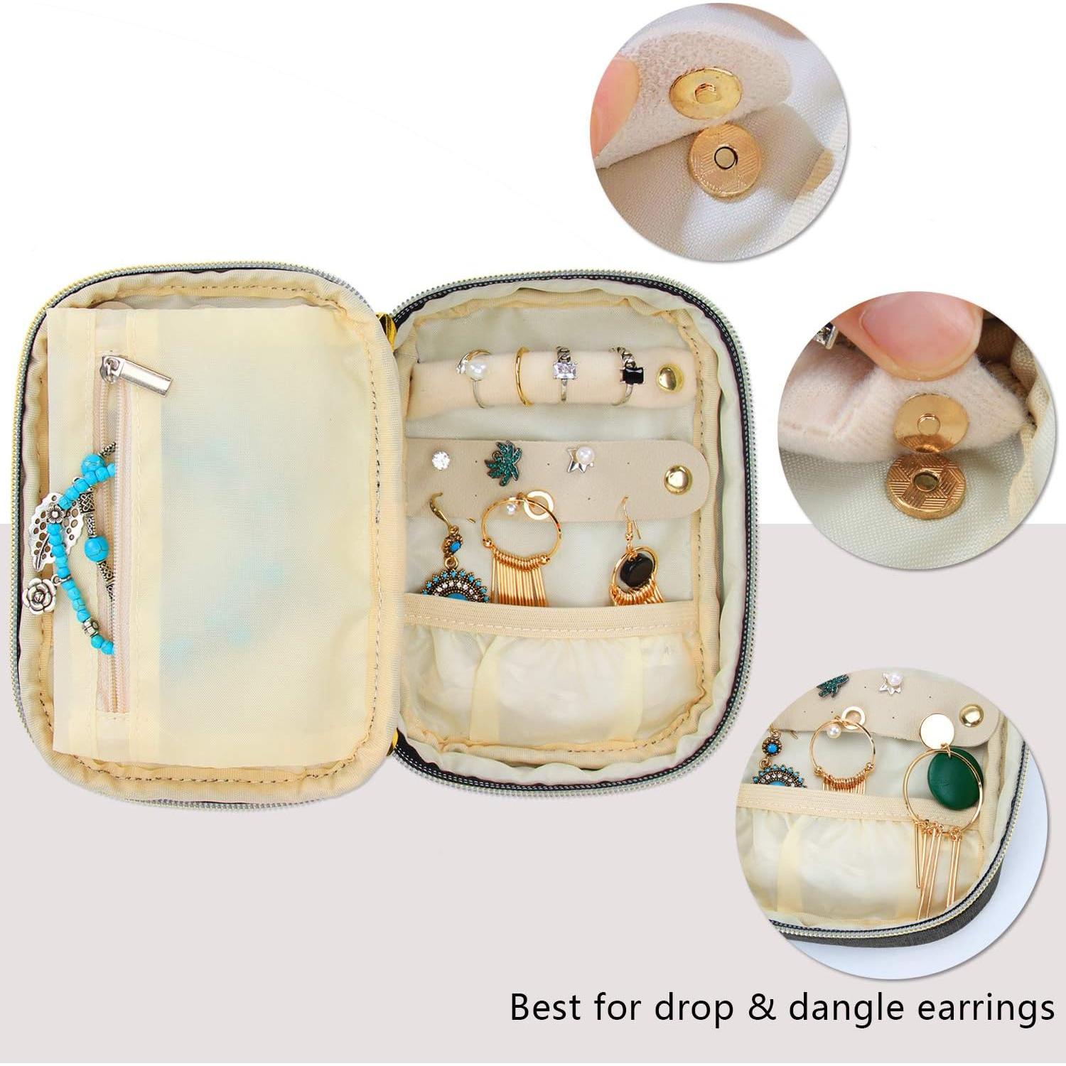 Estuche de Joyería Teamoy Pequeño Negro con Cremallera Doble