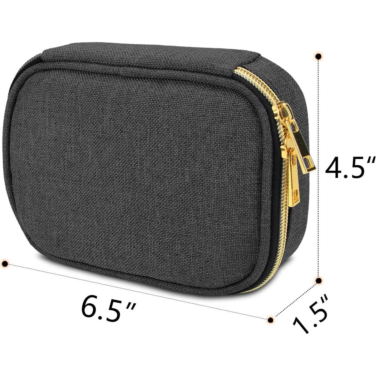 Estuche de Joyería Teamoy Pequeño Negro con Cremallera Doble