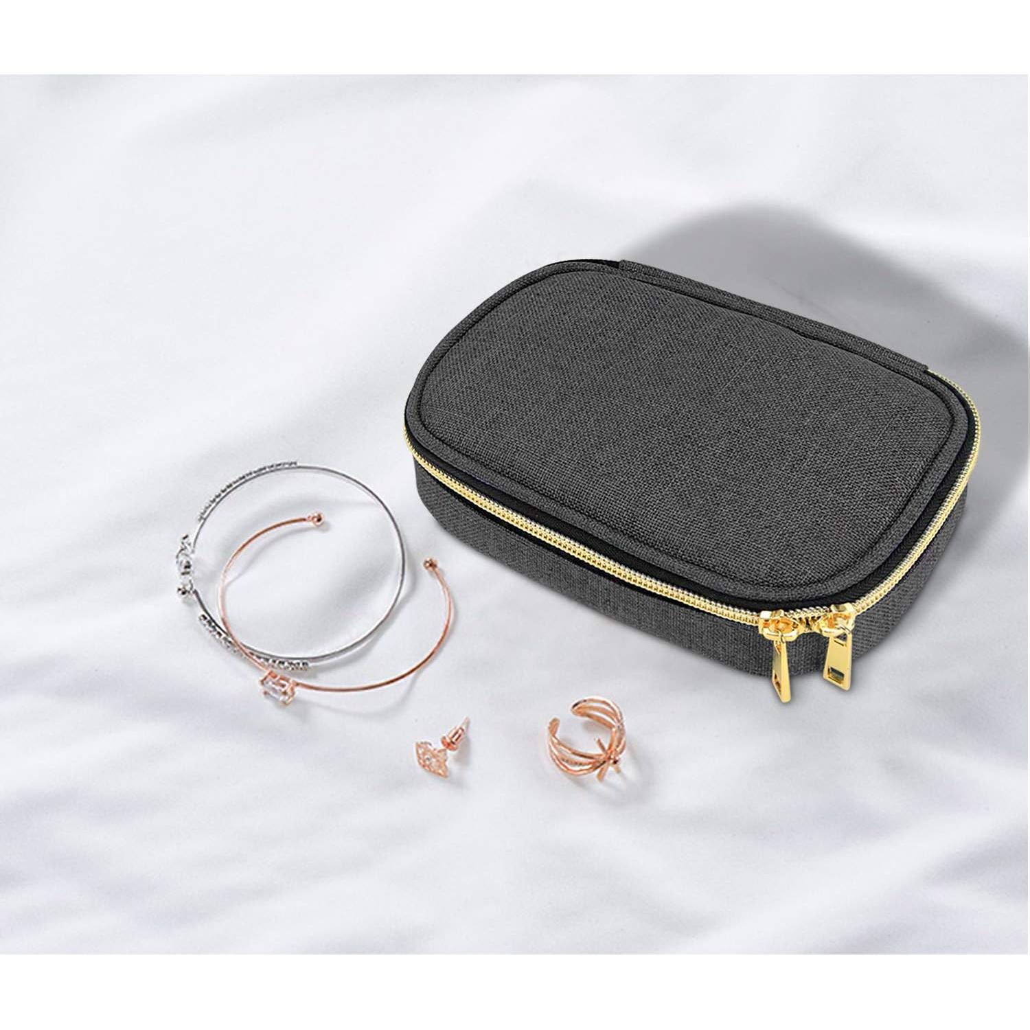 Estuche de Joyería Teamoy Pequeño Negro con Cremallera Doble