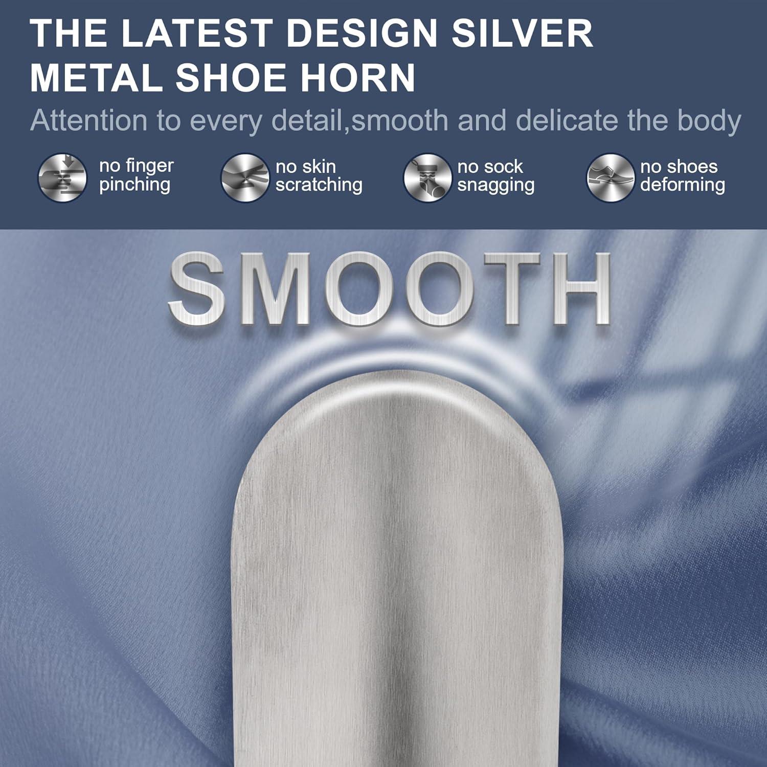 Cuerno de Zapato de Mango Largo ZOMAKE Acero Inoxidable 41.91 cm